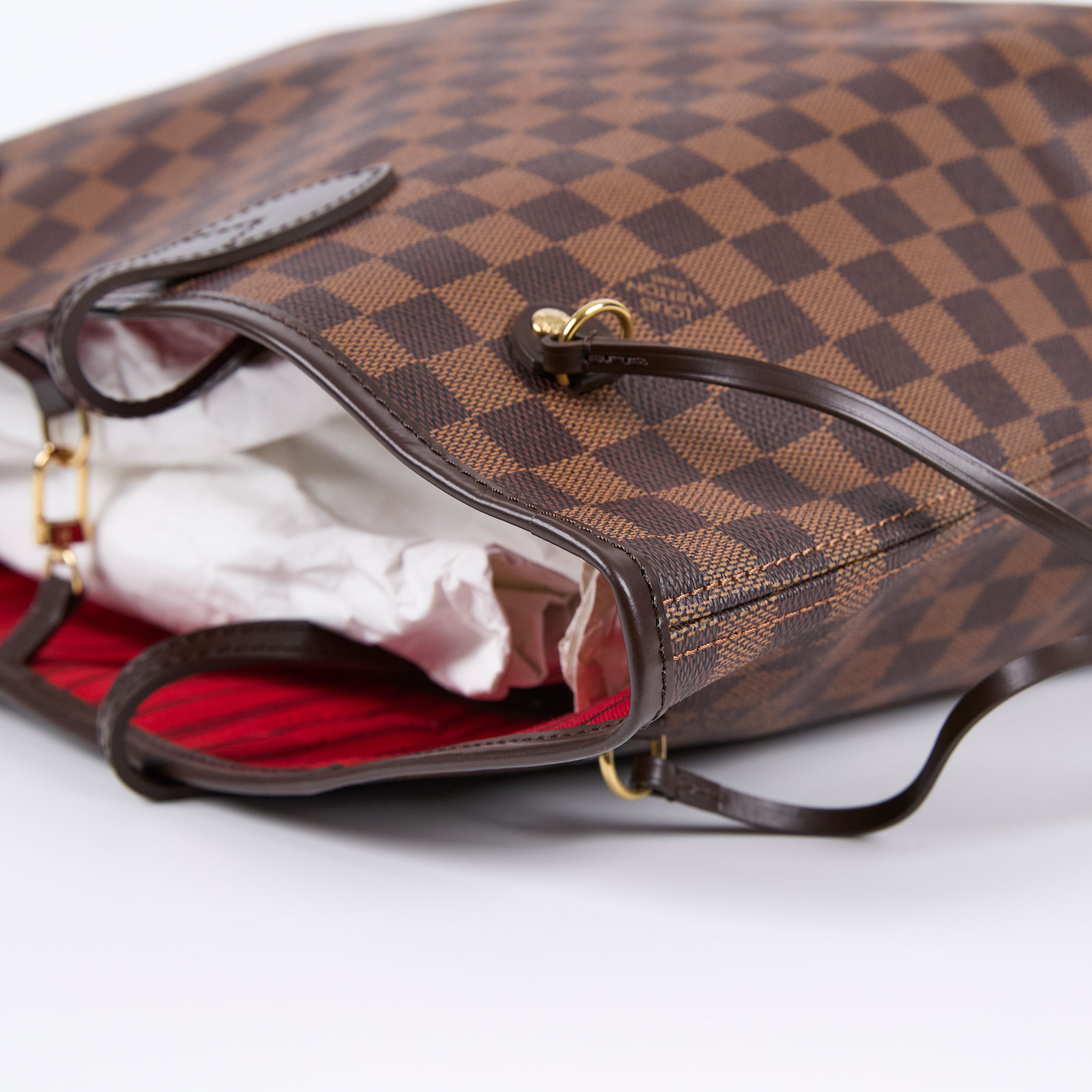 路易威登 LOUIS VUITTON 棕棋盤 Neverfull MM 托特包 N41358 咖棋盤格NEVERFULL MM 防塵袋/內袋