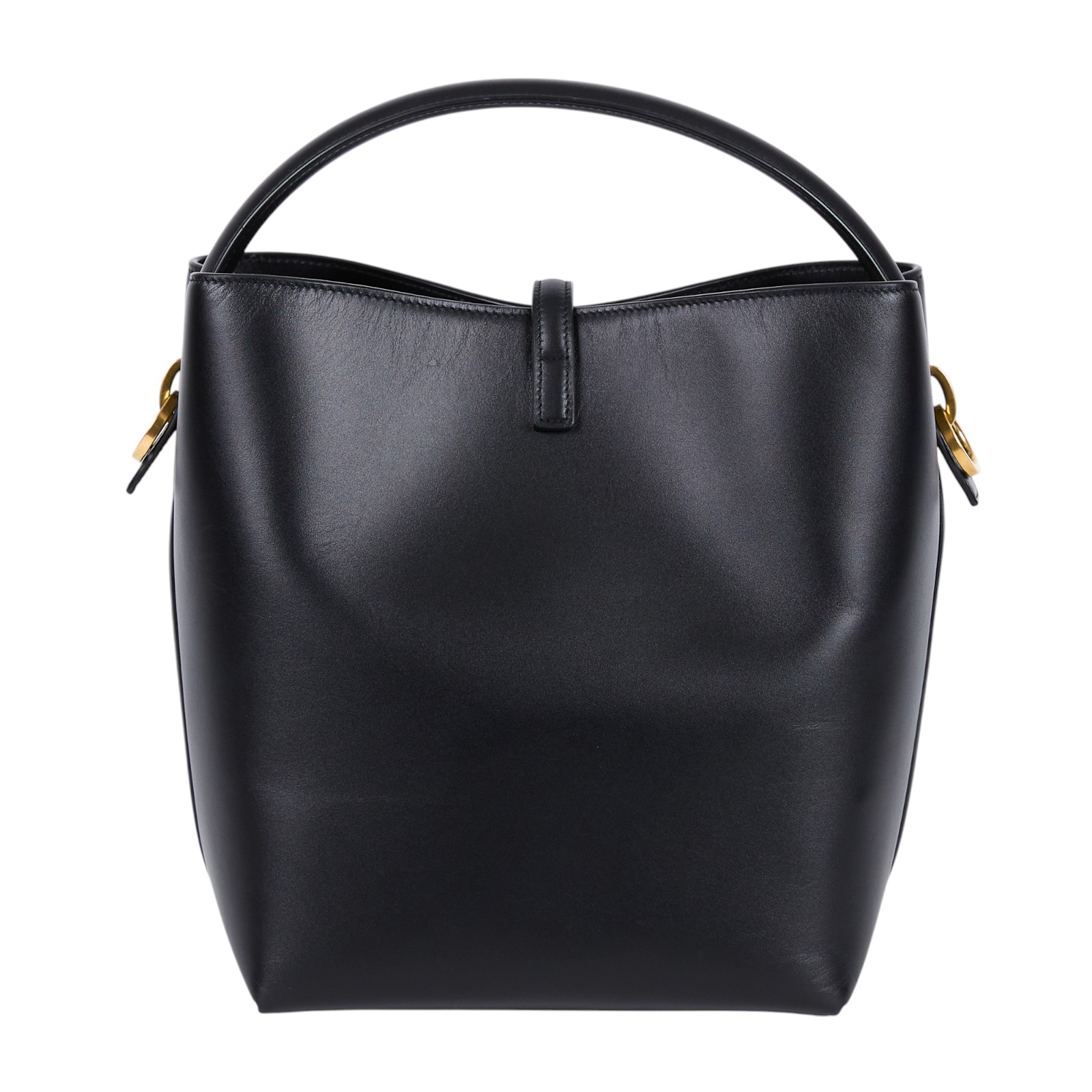 聖羅蘭 YSL SAINT LAURENT le 37 亮面皮革手袋 7428282R20W LE 37黑水桶包 防塵袋/購買證明正本/背帶/內袋