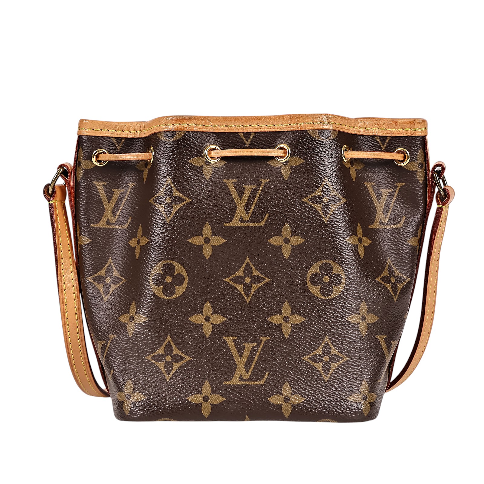 路易威登 LOUIS VUITTON Nano Noé 舊款 束口水桶包 M41346 晶片款 原花NANO NOE 防塵袋/原廠盒子/購買證明正本