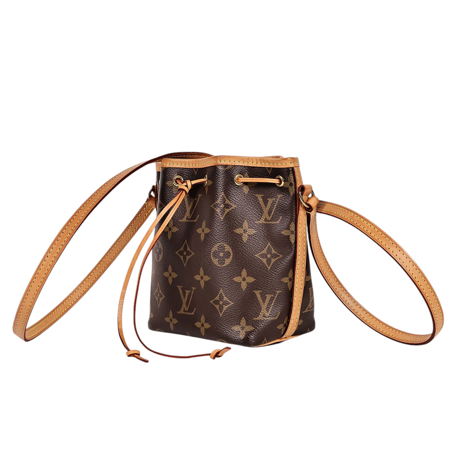 路易威登 LOUIS VUITTON Nano Noé 舊款 束口水桶包 M41346 晶片款 原花NANO NOE 防塵袋/原廠盒子/購買證明正本