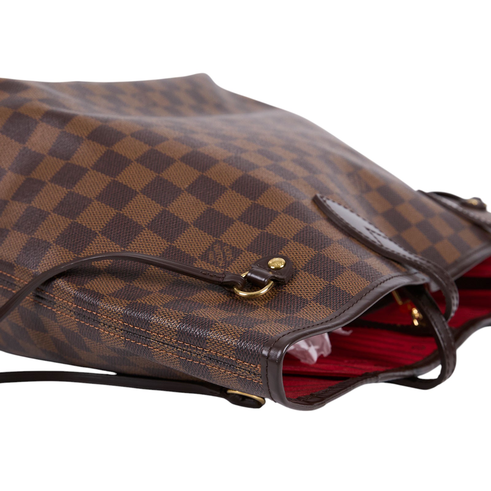 路易威登 LOUIS VUITTON 棕棋盤 MM 托特包 N51105 棋盤格NEVERFULL MM 防塵袋