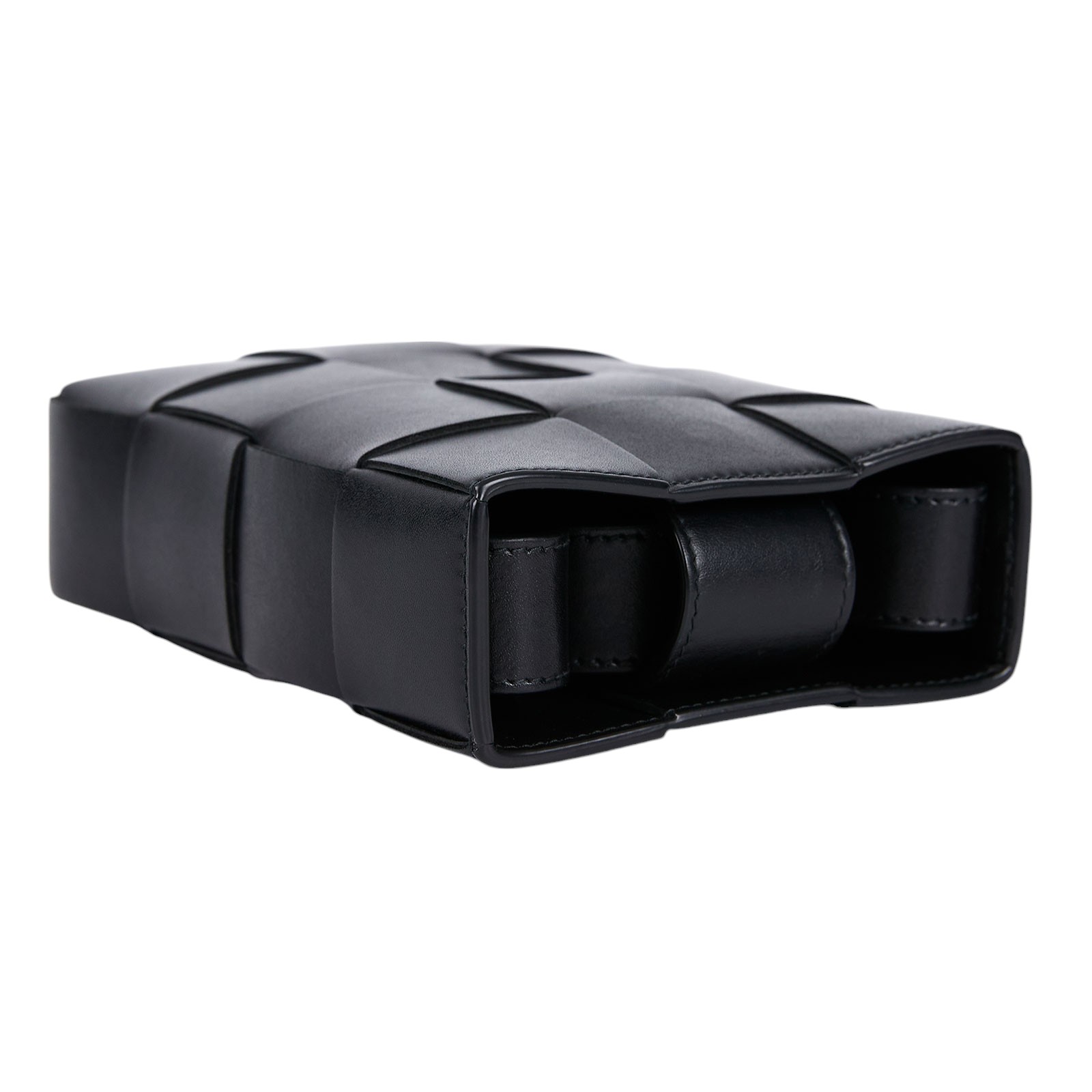 寶緹嘉 BOTTEGA VENETA Cassette 編織 斜背包 729298 晶片款 黑43CASSETTE斜背包 防塵袋