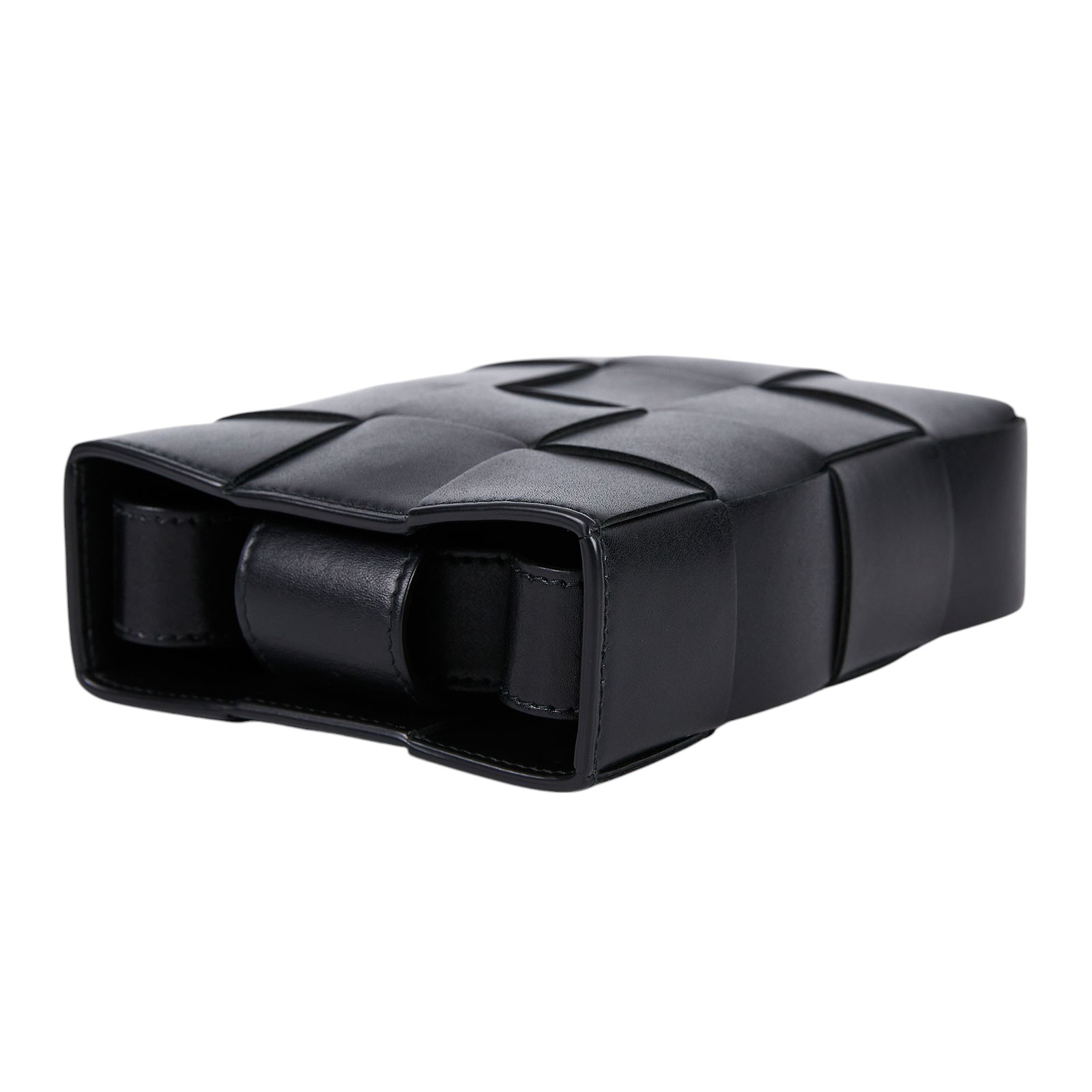 寶緹嘉 BOTTEGA VENETA Cassette 編織 斜背包 729298 晶片款 黑43CASSETTE斜背包 防塵袋