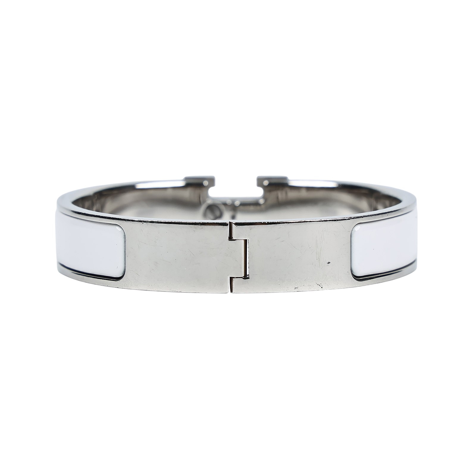 愛馬仕 Hermès Clic H PM 手環 CLICHBPM ST 0148 白銀細版CLIC H 無附屬品