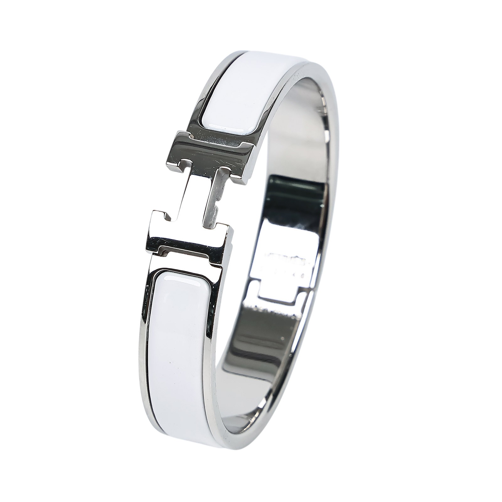 愛馬仕 Hermès Clic H PM 手環 CLICHBPM ST 0148 白銀細版CLIC H 無附屬品