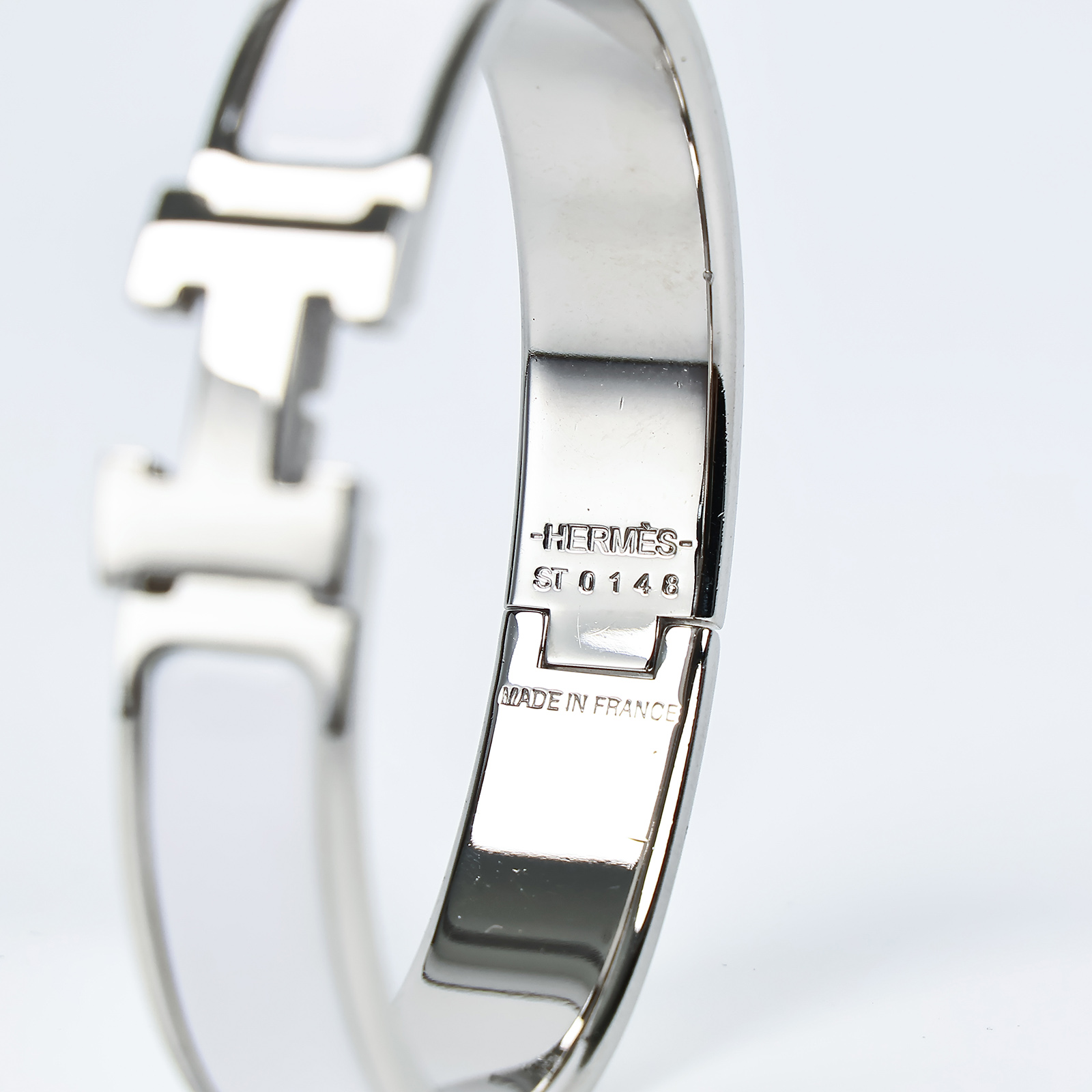 愛馬仕 Hermès Clic H PM 手環 CLICHBPM ST 0148 白銀細版CLIC H 無附屬品