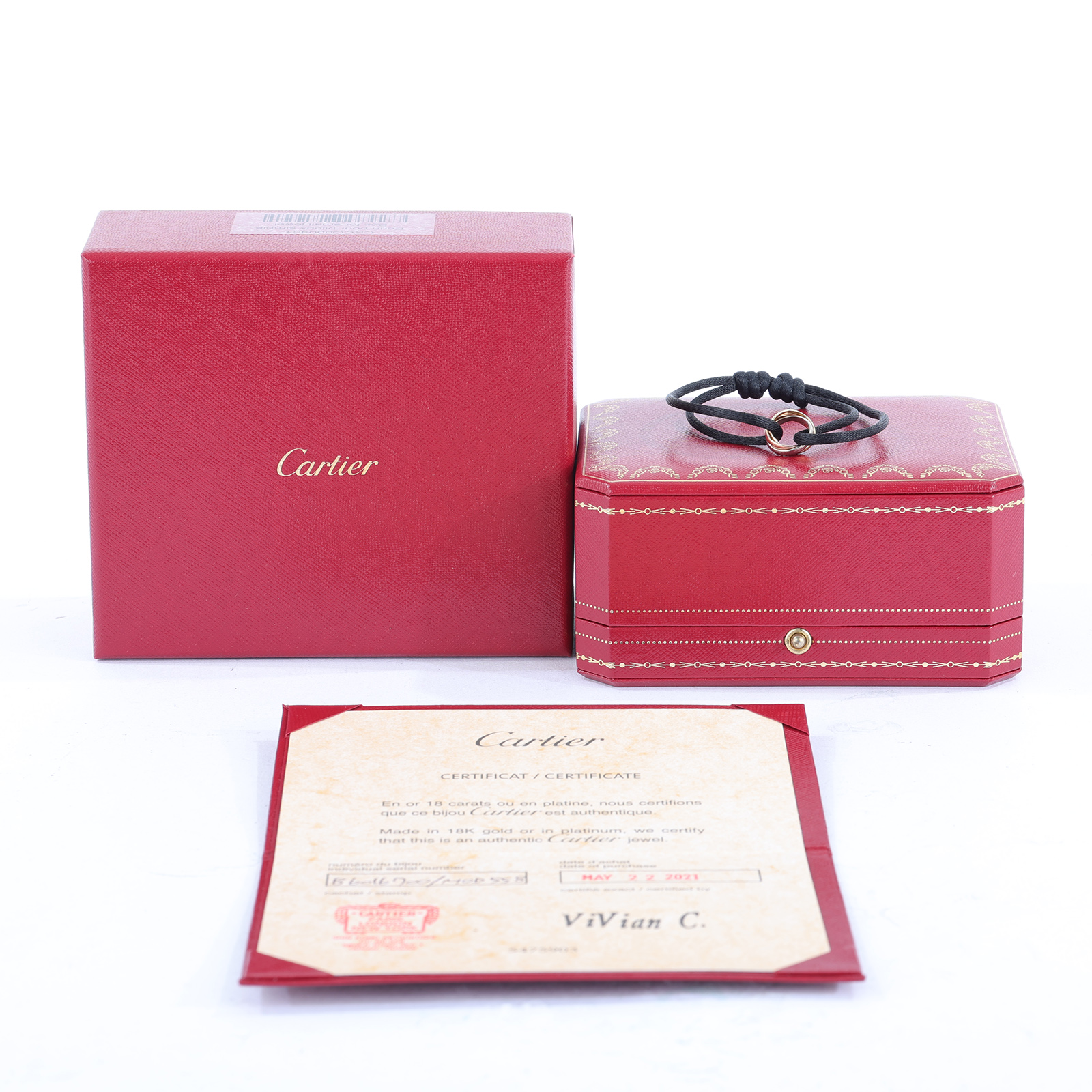 卡地亞 CARTIER Trinity 手環 B6016700 Trinity 手鐲 原廠盒子2/保書