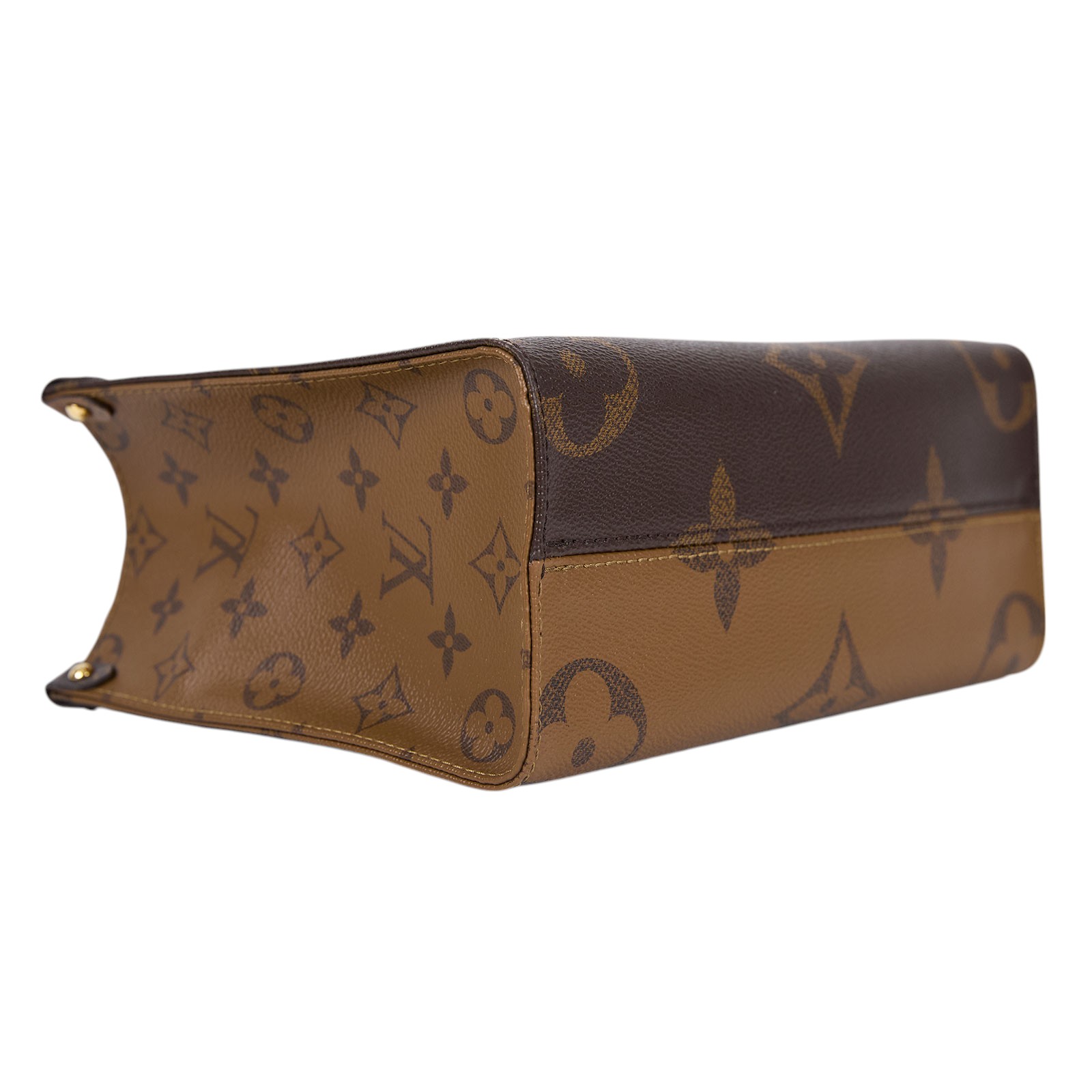 路易威登 LOUIS VUITTON OnTheGo PM 雙色帆布 手提 斜背包 M46373 晶片款  原廠盒子/防塵袋/購買證明正本/背帶