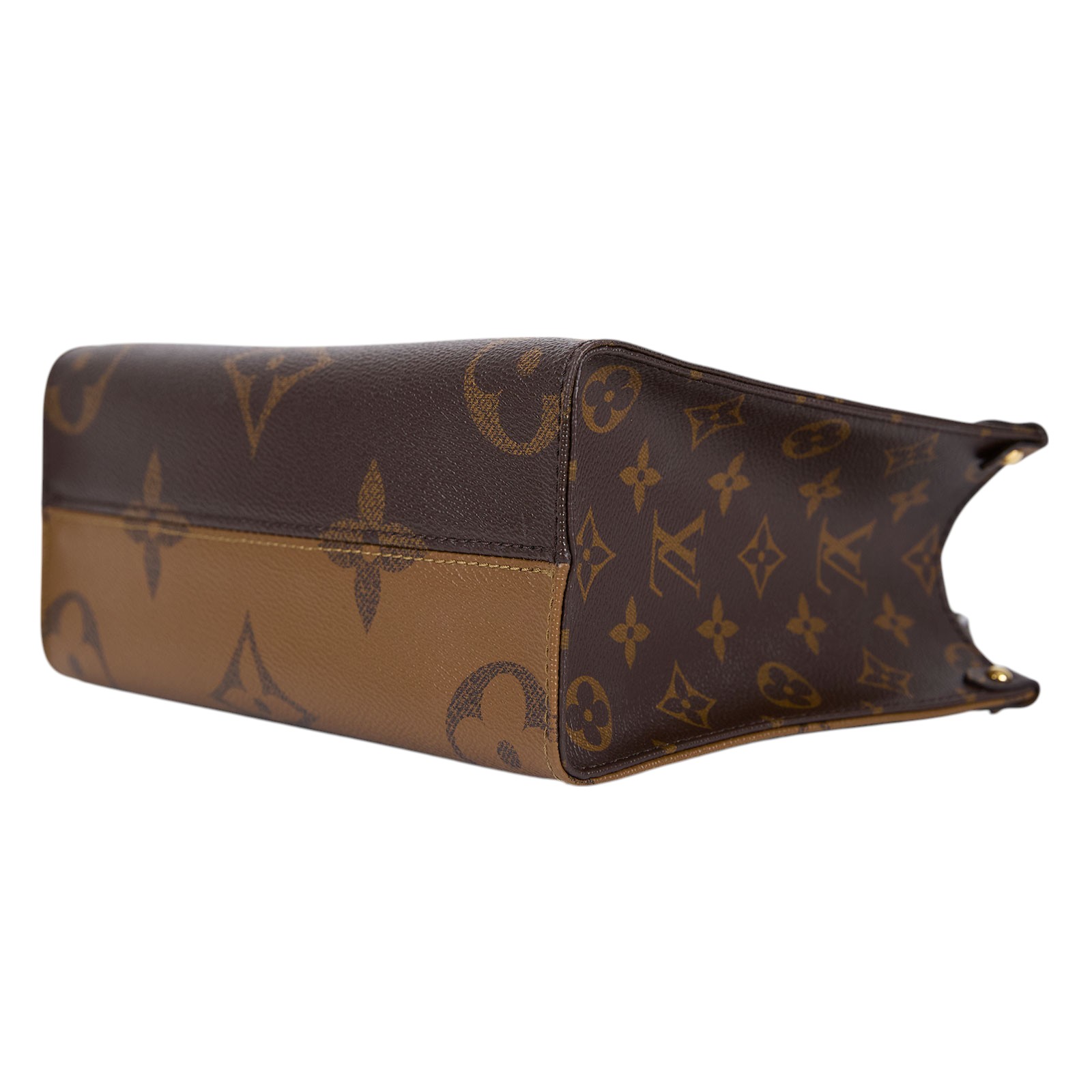 路易威登 LOUIS VUITTON OnTheGo PM 雙色帆布 手提 斜背包 M46373 晶片款  原廠盒子/防塵袋/購買證明正本/背帶