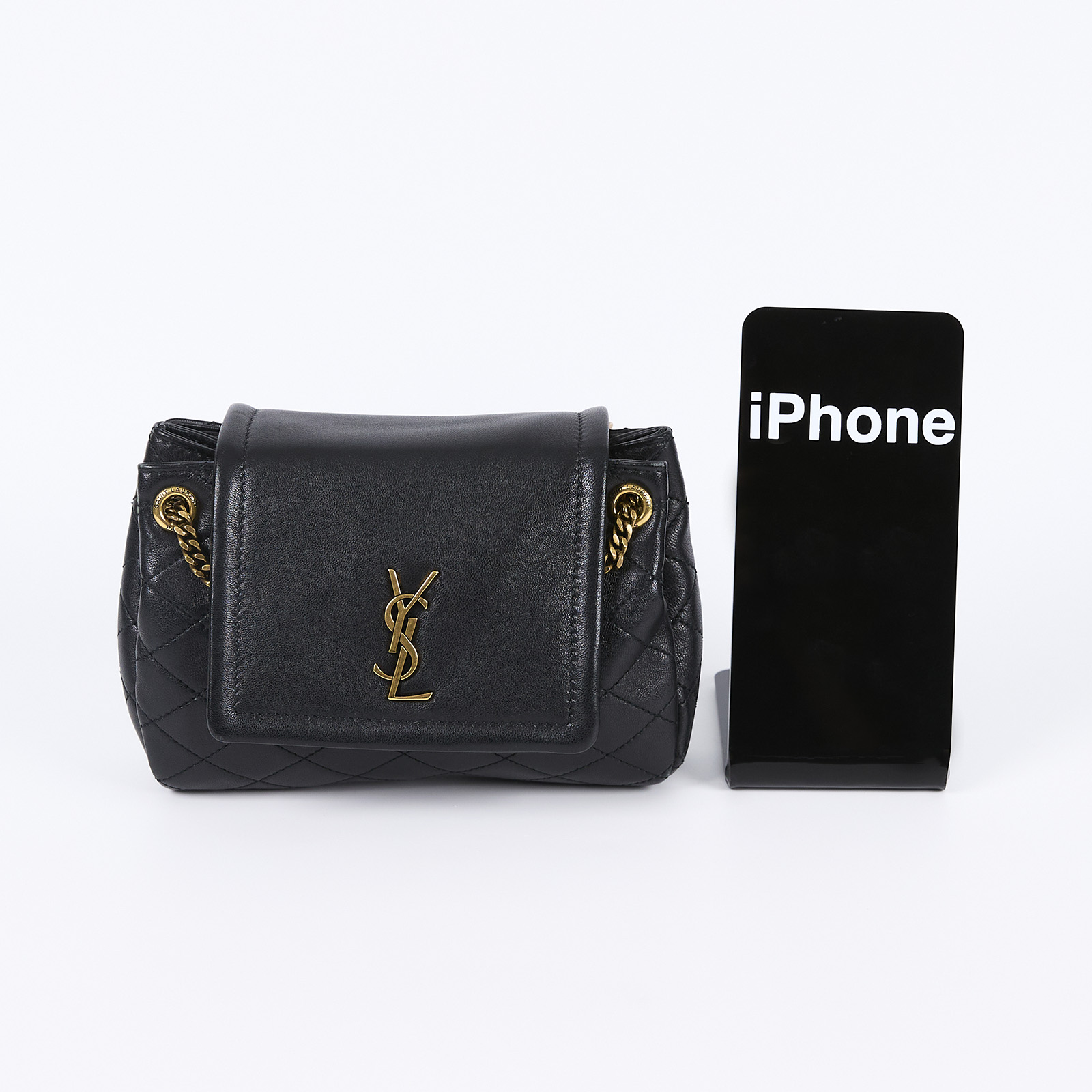 聖羅蘭 YSL SAINT LAURENT Nolia 小羊皮 迷你 手袋 肩背包 6727381EL07  原廠盒子/防塵袋