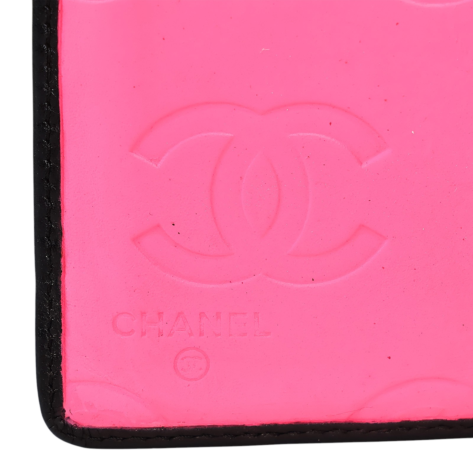 香奈兒 CHANEL 康朋 錢包 長夾  15開黑拼亮粉康朋長夾 保證卡