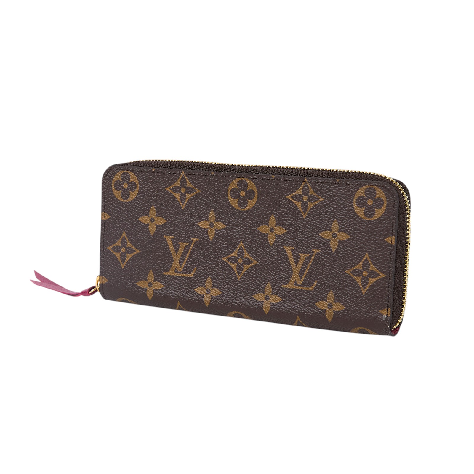 路易威登 LOUIS VUITTON Clémence 錢包 拉鍊 長夾 經典帆布 芭蕾粉色 M61298 晶片款  原廠盒子/防塵袋