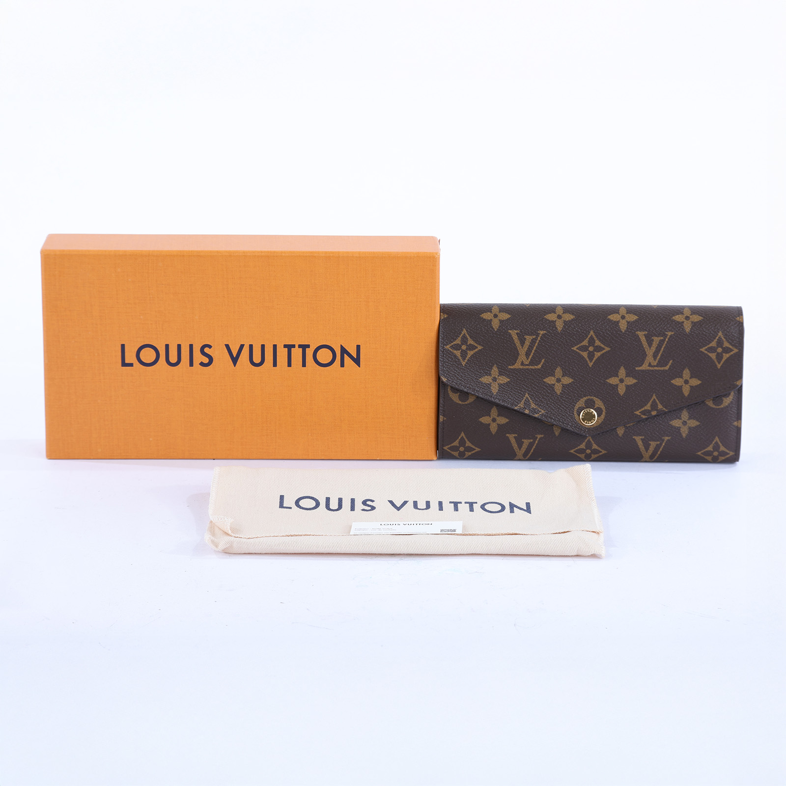 路易威登 LOUIS VUITTON Sarah 錢包 口蓋長夾 棕色 M60531 晶片款 原花SARAH 長夾 原廠盒子/防塵袋