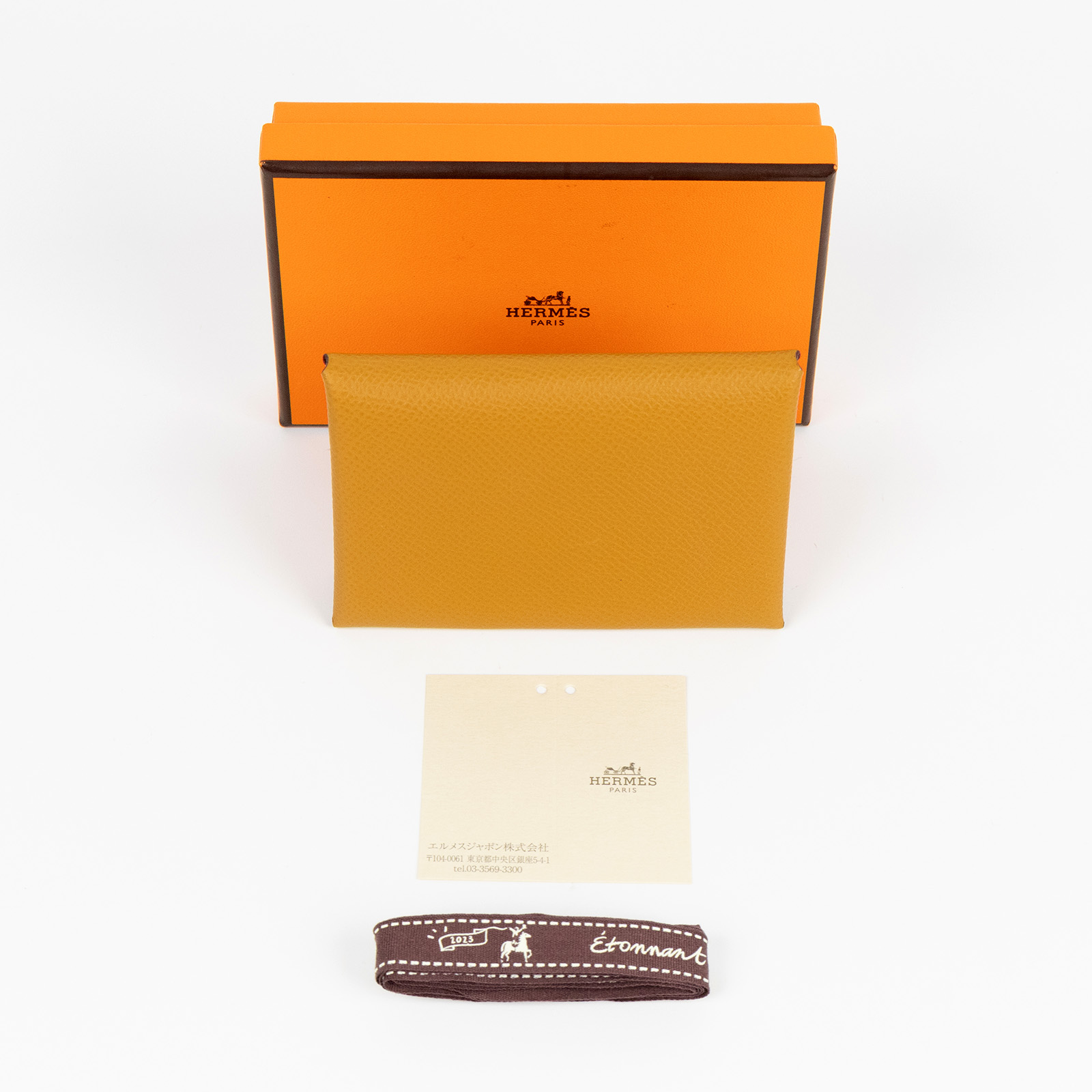 愛馬仕 Hermès Calvi Duo 卡包 CALD B UY 004 TM B刻棕CALVI DUO 原廠盒子