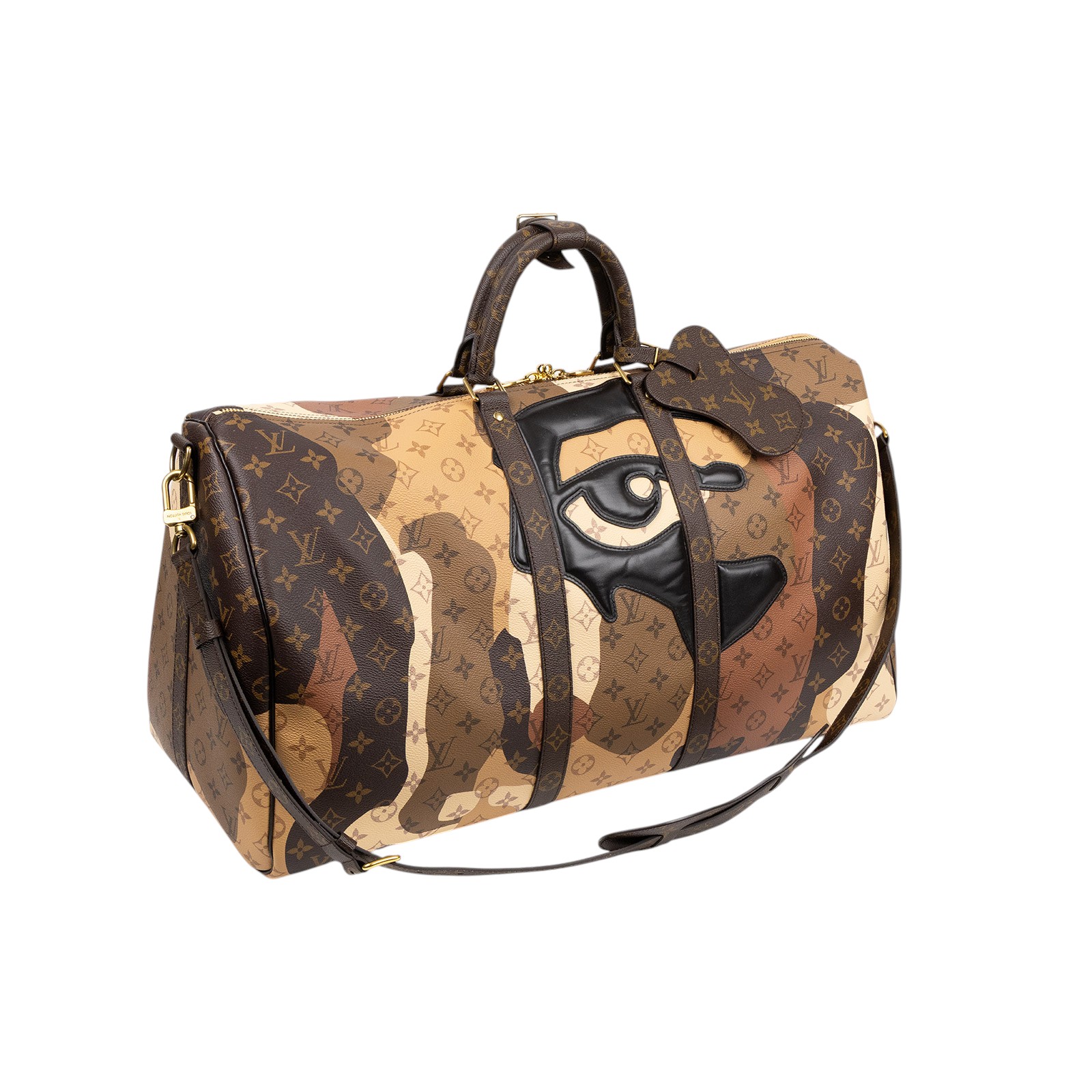 路易威登 LOUIS VUITTON Keepall Bandoulière 55 Portrait 波士頓包 旅行袋 M46677 晶片款  防塵袋/背帶/鎖組