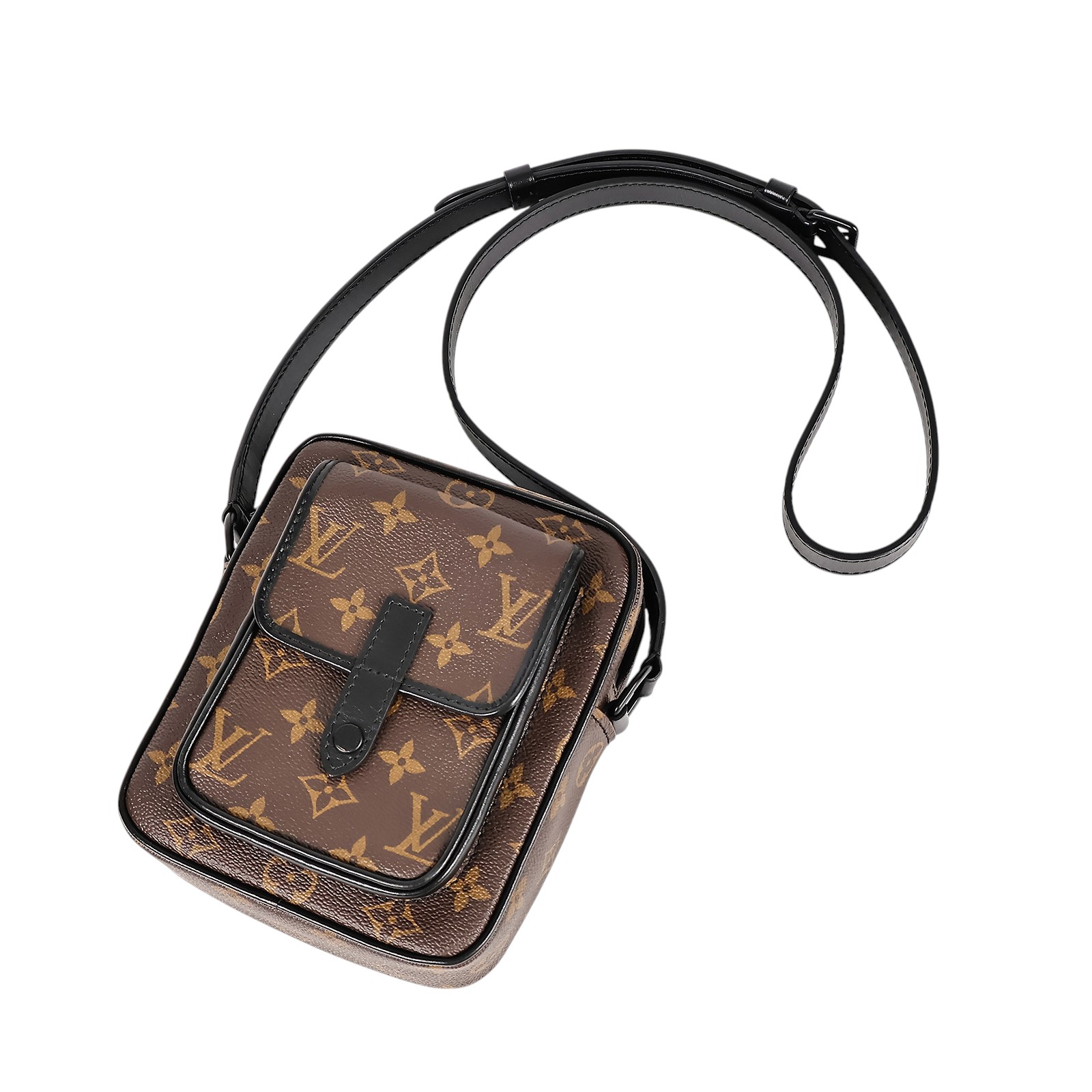 路易威登 LOUIS VUITTON Christopher 斜背 隨身包 M69404 晶片款 原花Christopher隨身包 原廠盒子/防塵袋