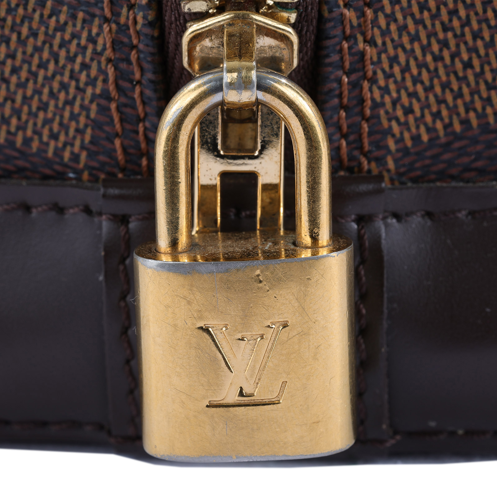 路易威登 LOUIS VUITTON Alma PM 棕棋盤 可斜背 貝殼包  N53151 棋盤格ALMA PM 防塵袋/鎖組