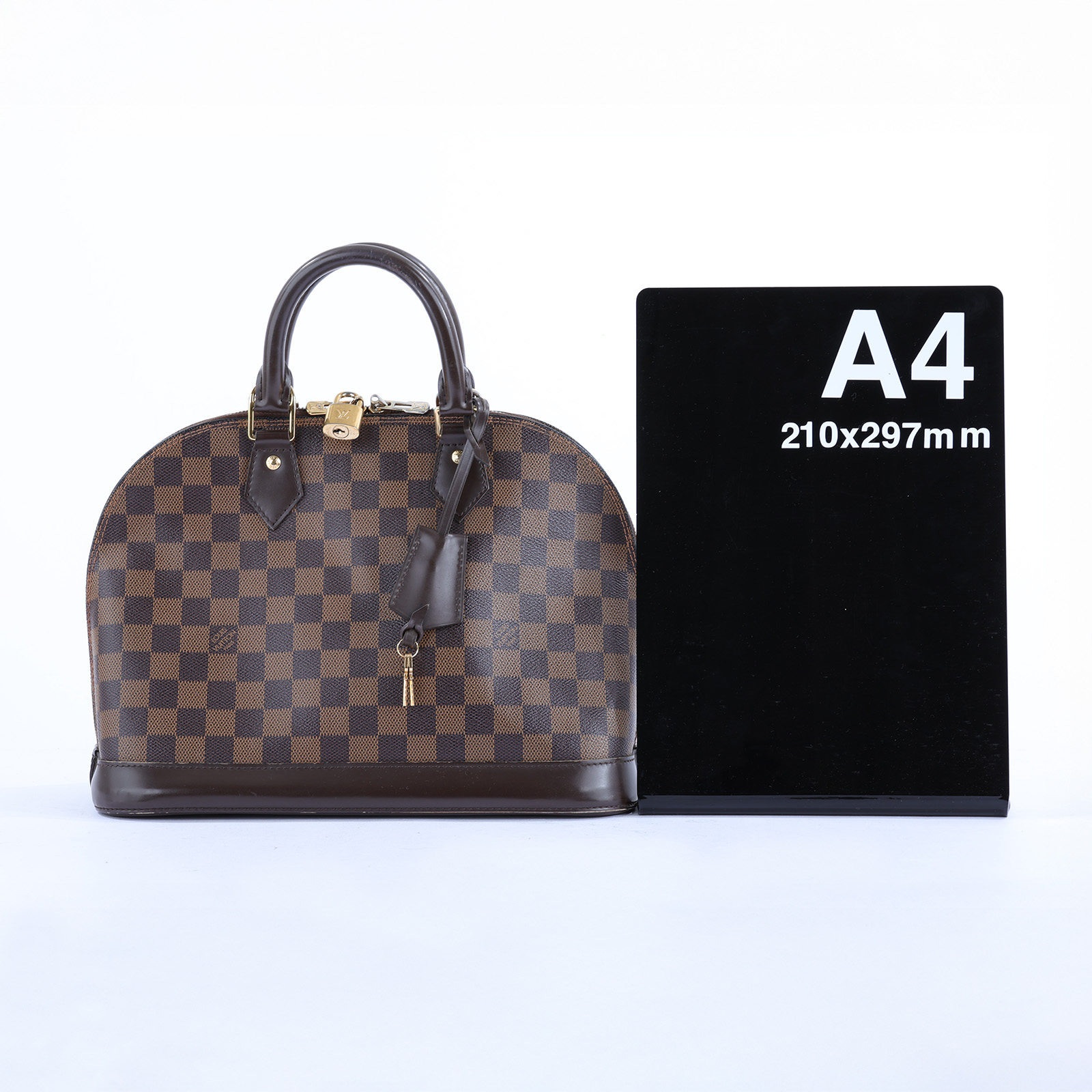 路易威登 LOUIS VUITTON Alma PM 棕棋盤 可斜背 貝殼包  N53151 棋盤格ALMA PM 防塵袋/鎖組