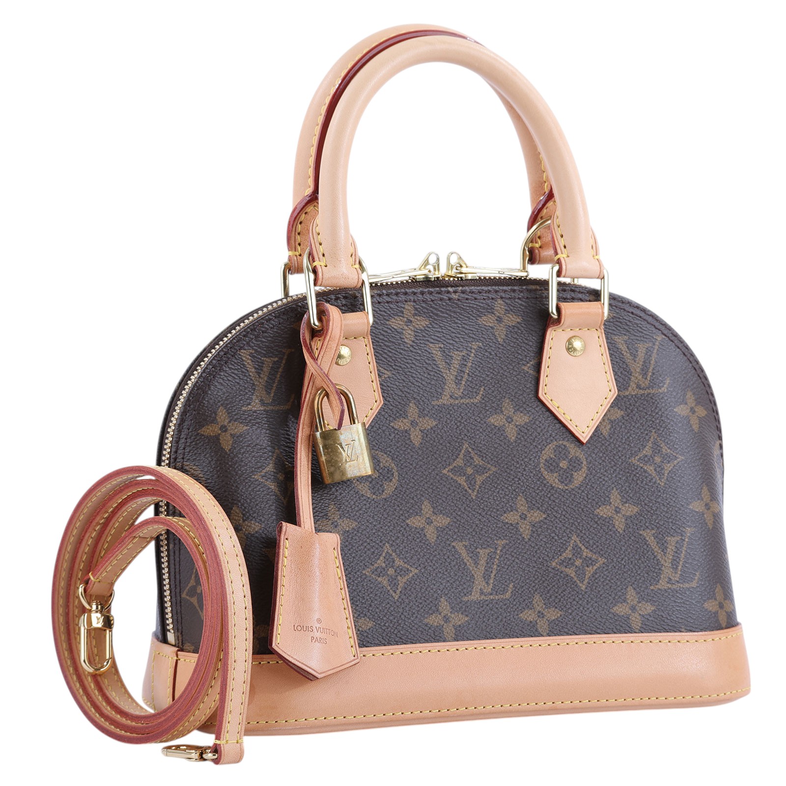 路易威登 LOUIS VUITTON Alma BB 手提包 經典帆布 M53152 晶片款 原花ALMA BB 原廠盒子/防塵袋/購買證明原本