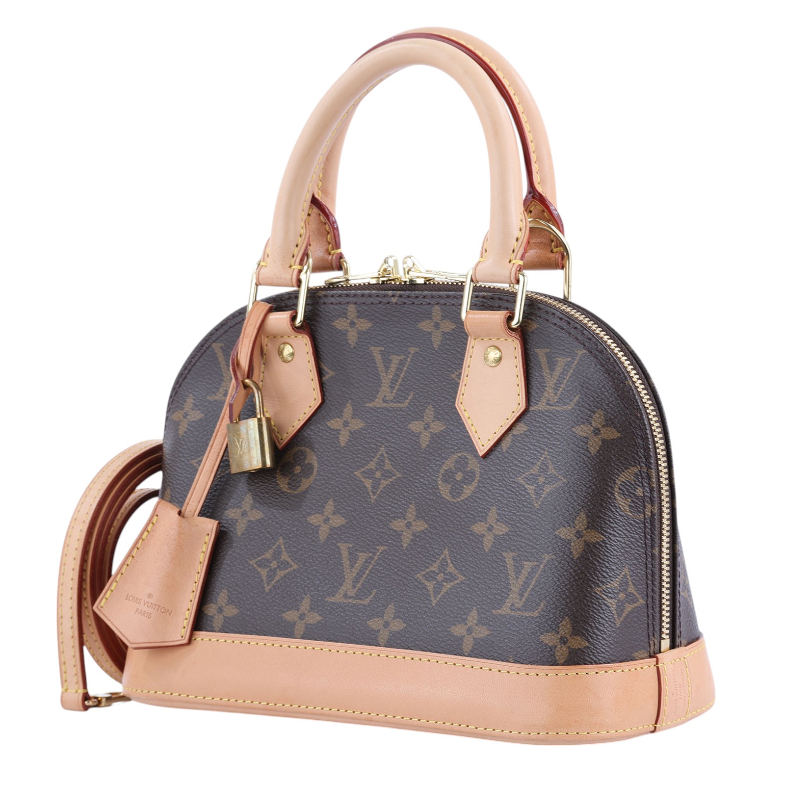 路易威登 LOUIS VUITTON Alma BB 手提包 經典帆布 M53152 晶片款 原花ALMA BB 原廠盒子/防塵袋/購買證明原本