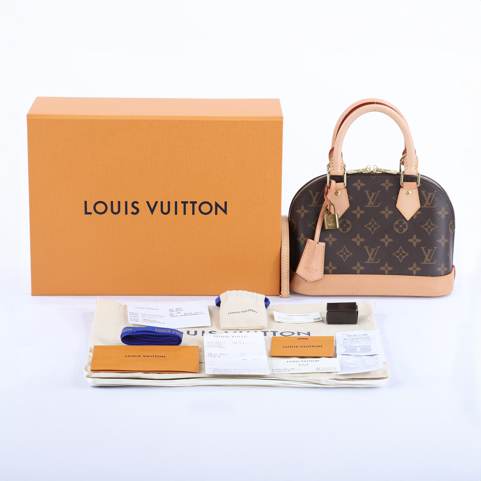 路易威登 LOUIS VUITTON Alma BB 手提包 經典帆布 M53152 晶片款 原花ALMA BB 原廠盒子/防塵袋/購買證明原本