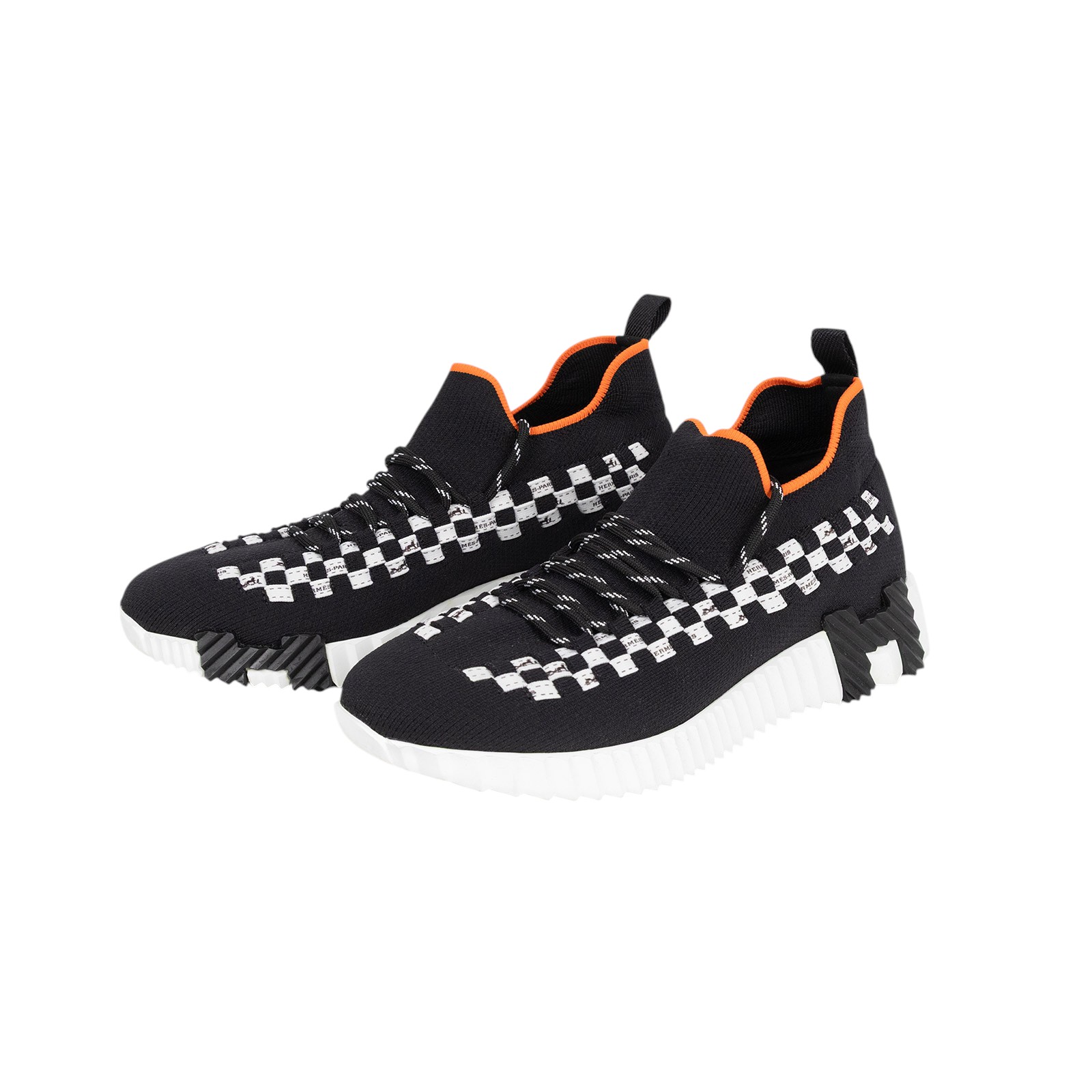 愛馬仕 Hermès Flex 簡便運動鞋 H222161Z_385 Z857-H222161Z 黑橘運動鞋 #38.5 原廠盒子/防塵袋2