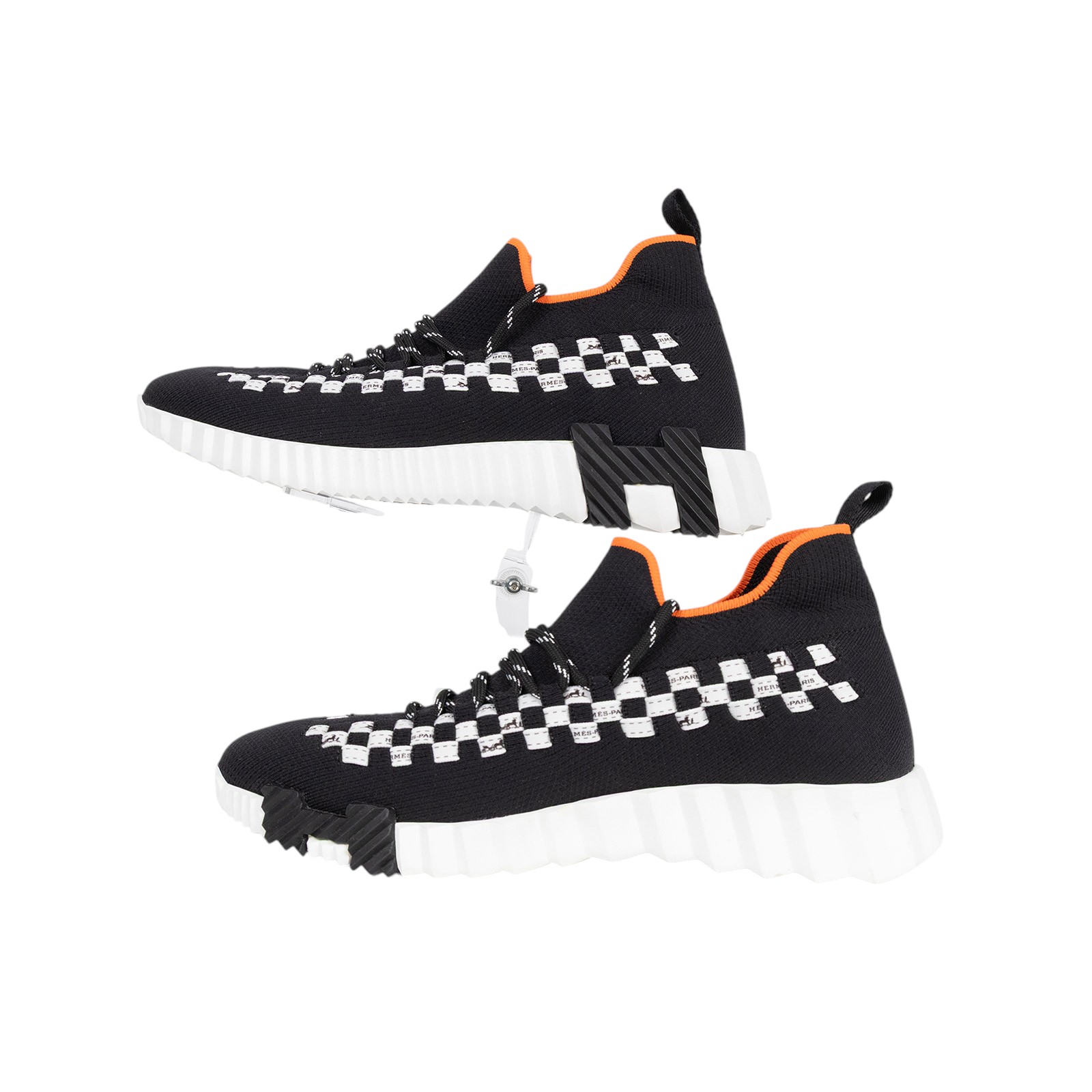 愛馬仕 Hermès Flex 簡便運動鞋 H222161Z_385 Z857-H222161Z 黑橘運動鞋 #38.5 原廠盒子/防塵袋2