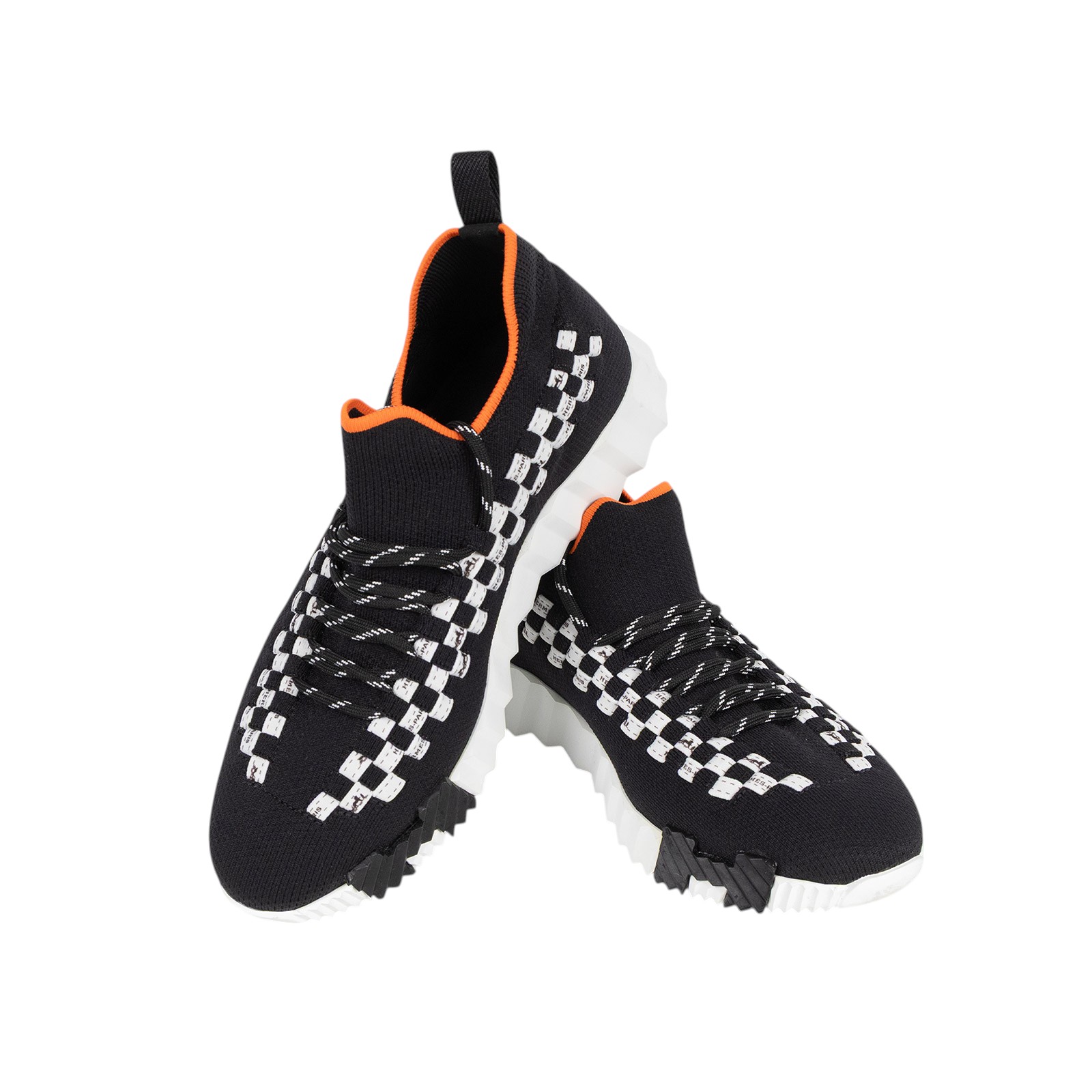 愛馬仕 Hermès Flex 簡便運動鞋 H222161Z_385 Z857-H222161Z 黑橘運動鞋 #38.5 原廠盒子/防塵袋2