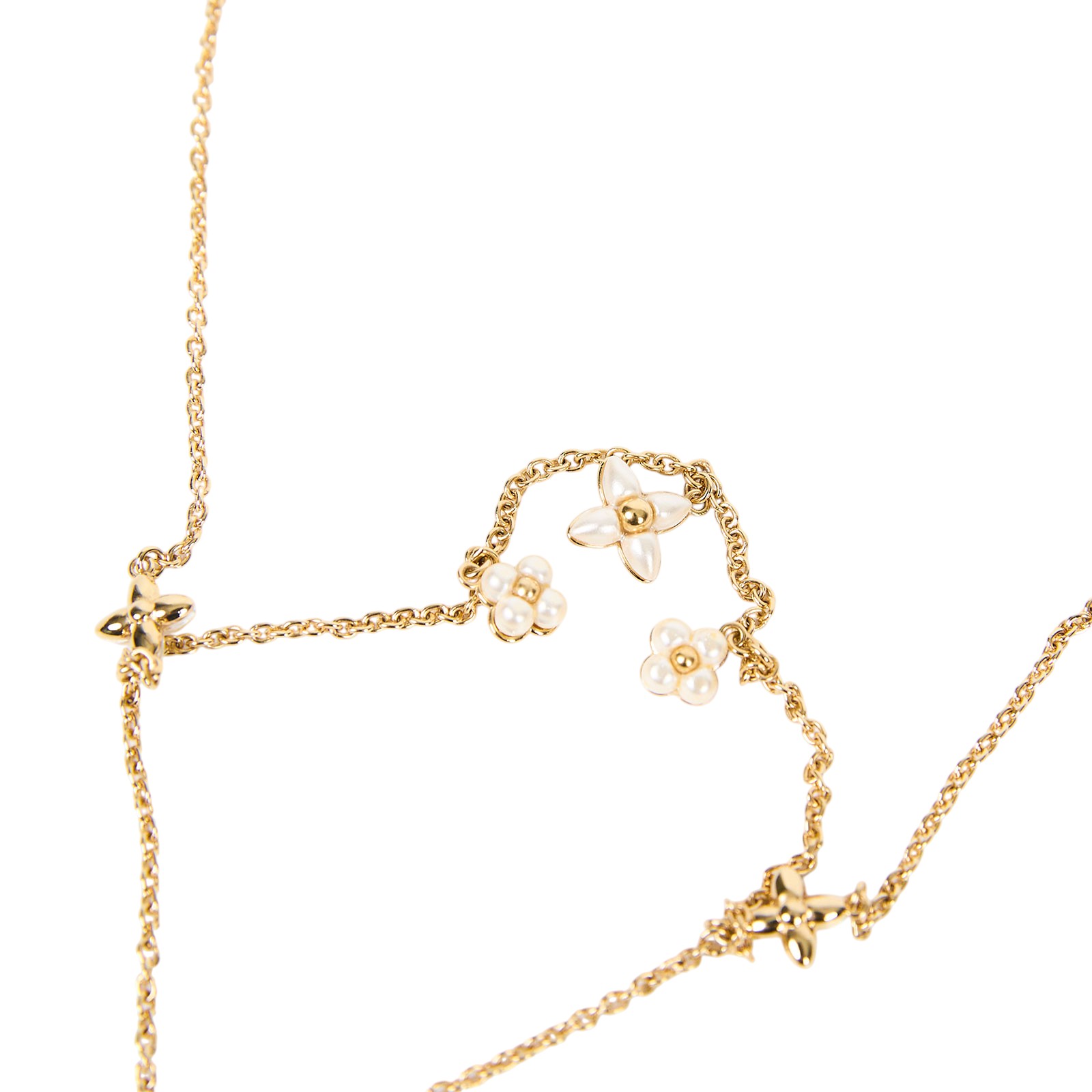 路易威登 LOUIS VUITTON LV Floragram 項鏈 M00981 金色FLORAGRAM項鍊 原廠盒子/防塵袋