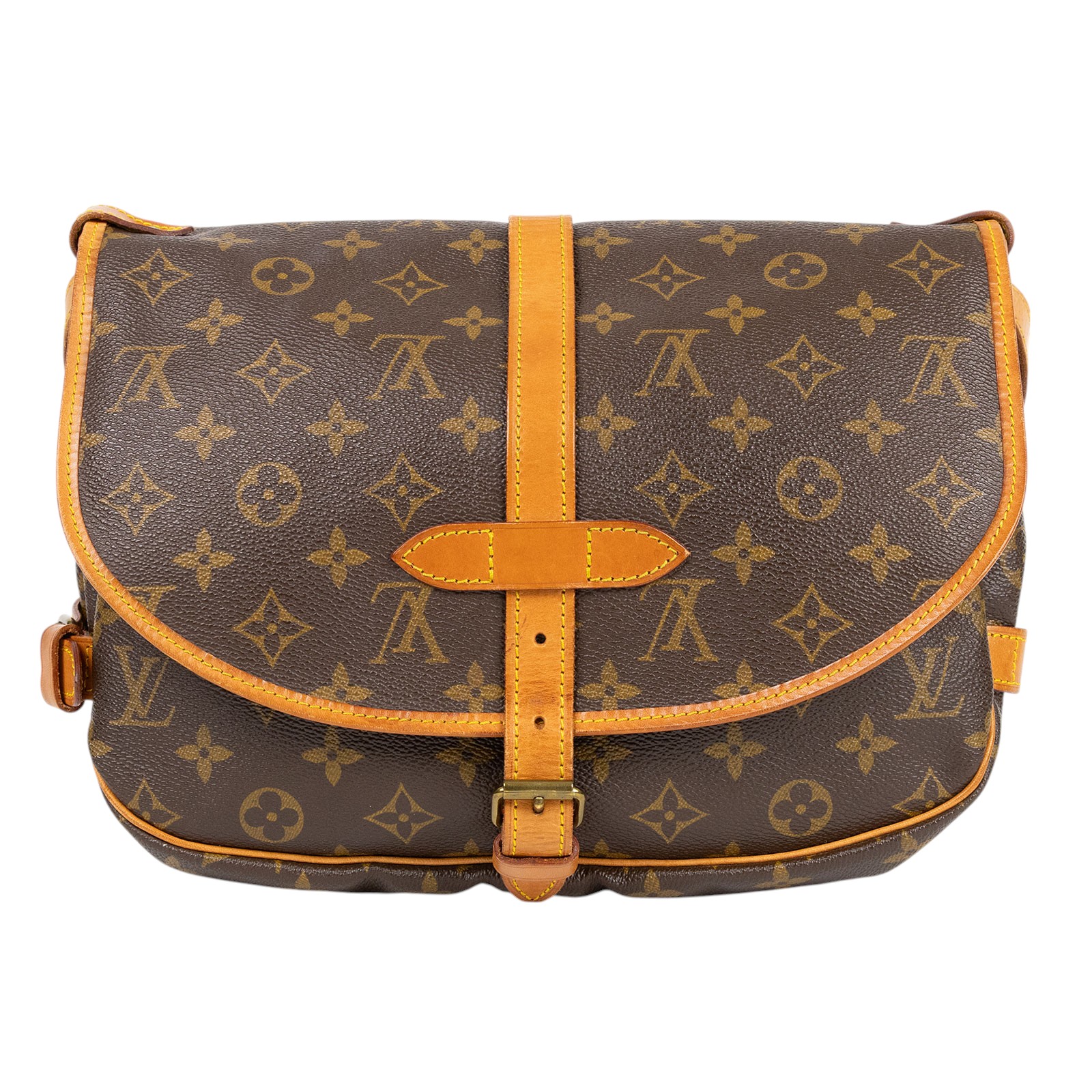 路易威登 LOUIS VUITTON Saumur 30 馬鞍包 M42256 原花馬鞍包 無附屬品