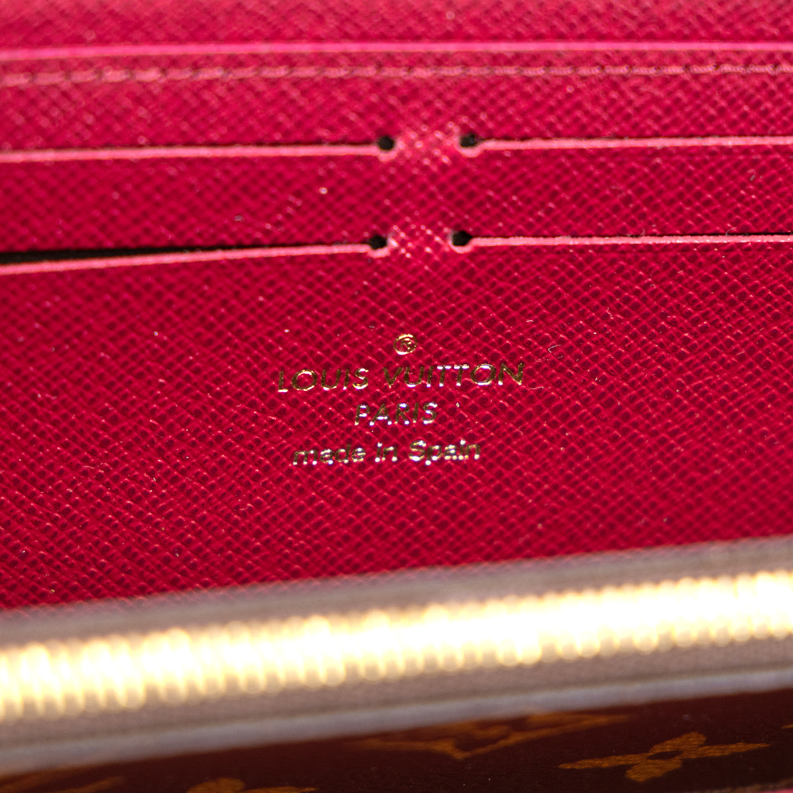 路易威登 LOUIS VUITTON Clémence 錢包 拉鍊 長夾 經典帆布 紫紅色 M60742 晶片款  原廠盒子/防塵袋/購買證明正本