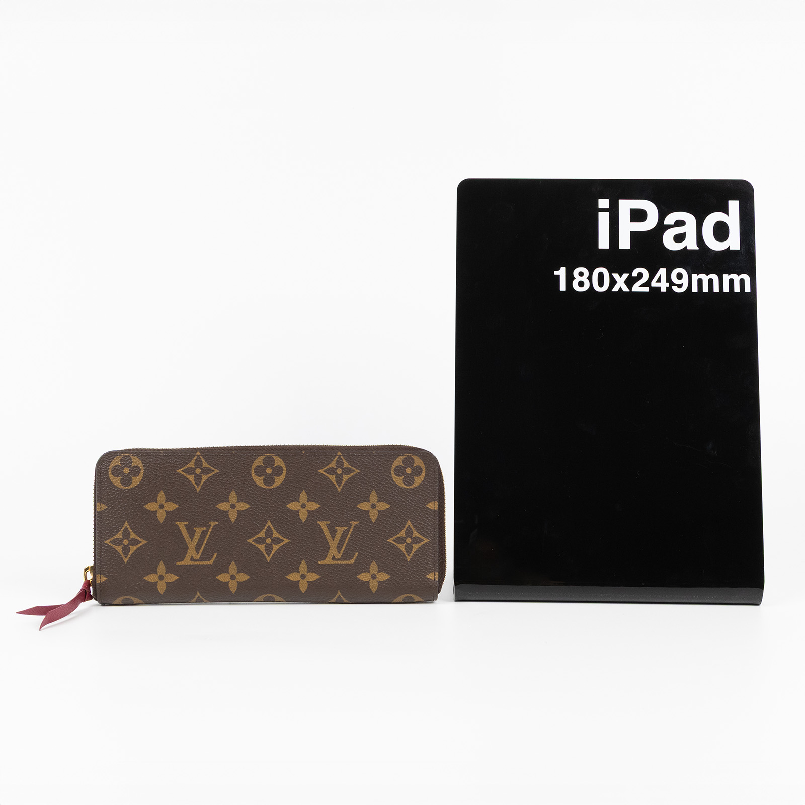 路易威登 LOUIS VUITTON Clémence 錢包 拉鍊 長夾 經典帆布 紫紅色 M60742 晶片款  原廠盒子/防塵袋/購買證明正本