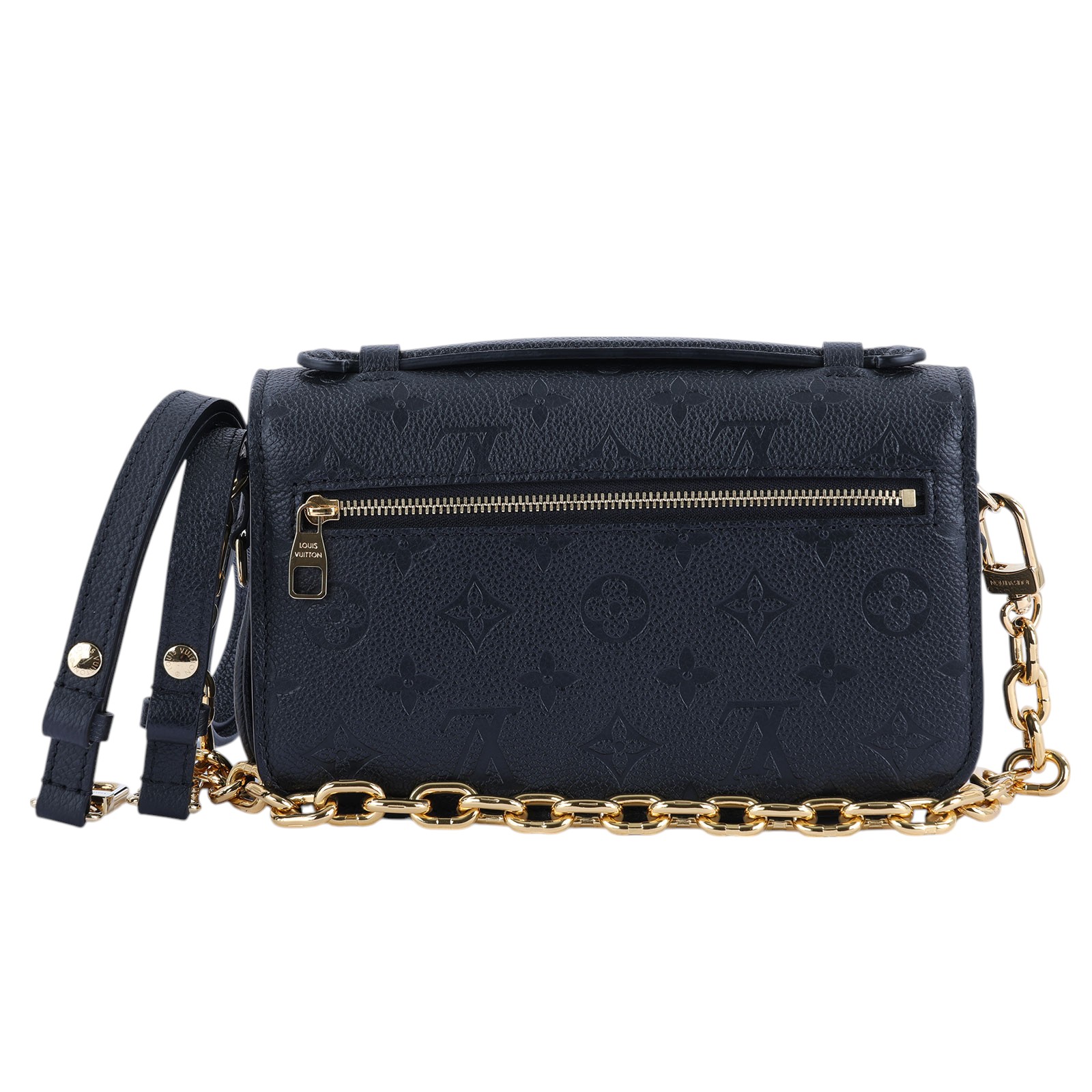 路易威登 LOUIS VUITTON Pochette Métis East West 鏈條 郵差包 腋下單肩包 黑色 M46595 晶片款  防塵袋/原廠盒子/購買證明正本/STARP2
