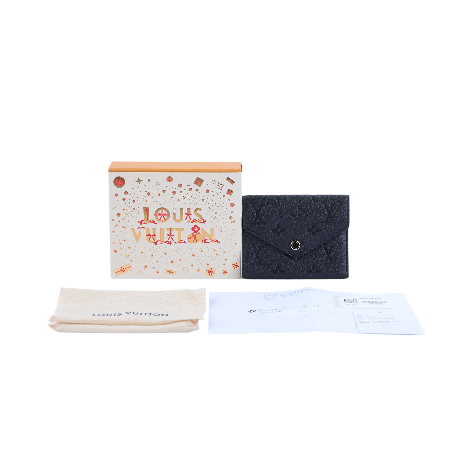 路易威登 LOUIS VUITTON Victorine 錢包 壓花牛皮 M64060 晶片款  防塵袋/原廠盒子/購買證明影本