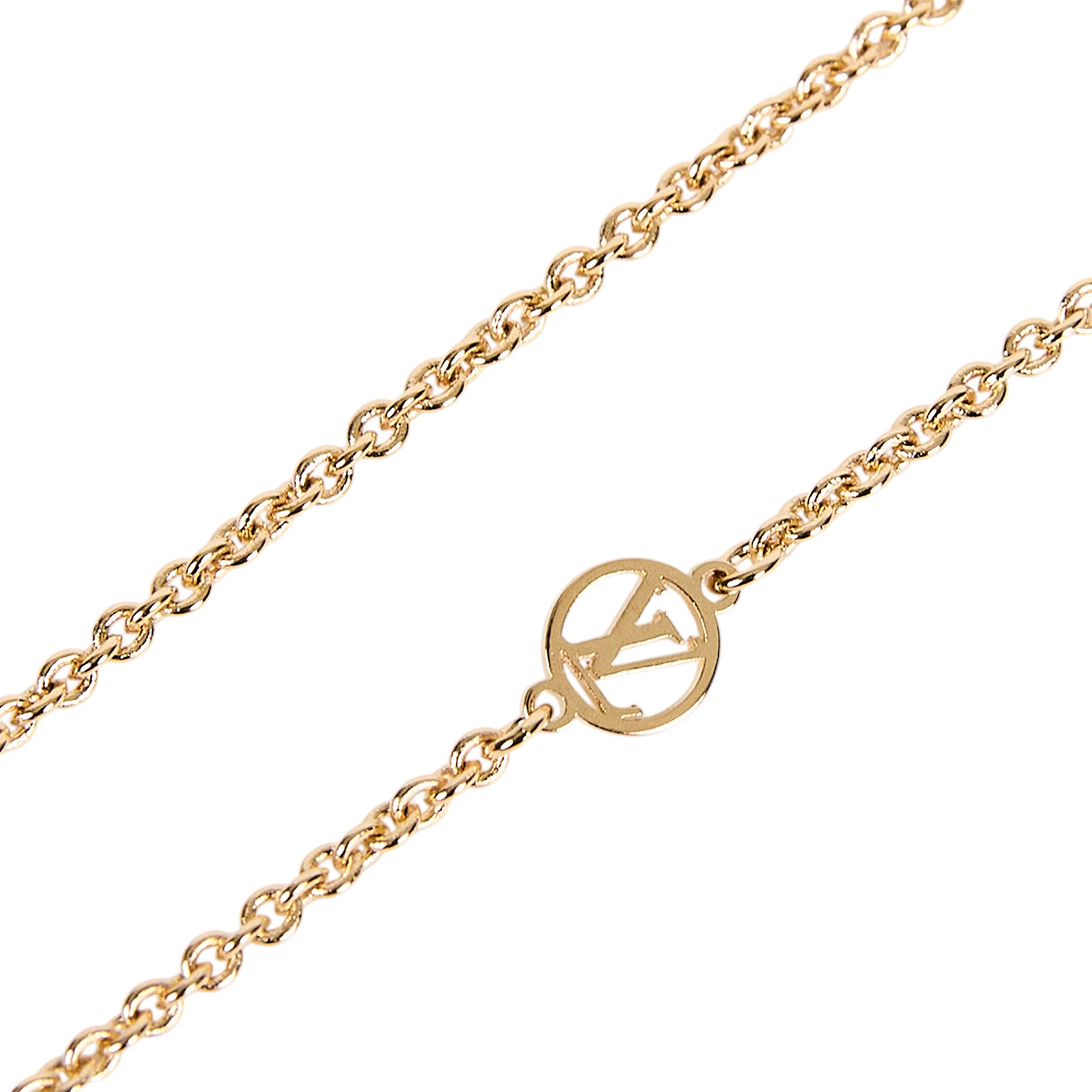 路易威登 LOUIS VUITTON Essential V 項鏈 M00857 金ESSENTIAL V項鍊 原廠盒子/防塵袋/購買證明正本