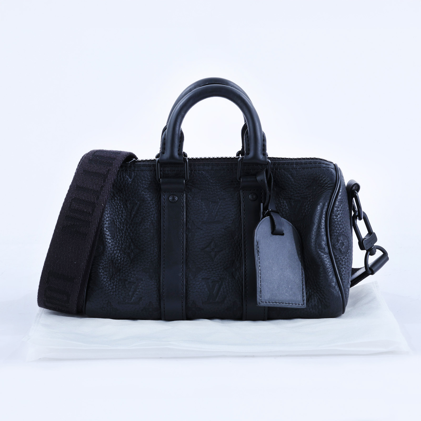 路易威登 LOUIS VUITTON Keepall Bandoulière 25 經典壓紋牛皮 手提 肩背 波士頓包 M20900 晶片款  背帶