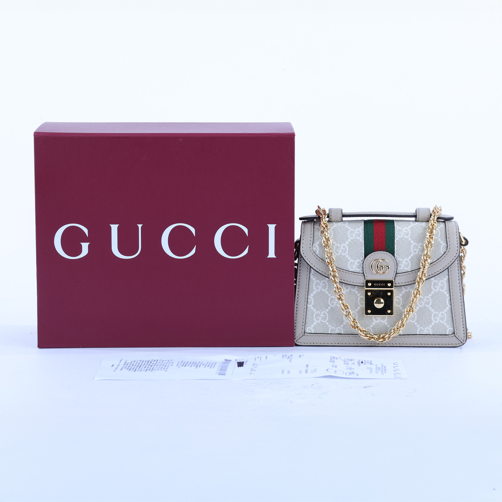 古馳 GUCCI Ophidia 迷你 肩背袋 696180 米色OPHIDIA GG 2WAY 原廠盒子/購買證明影本
