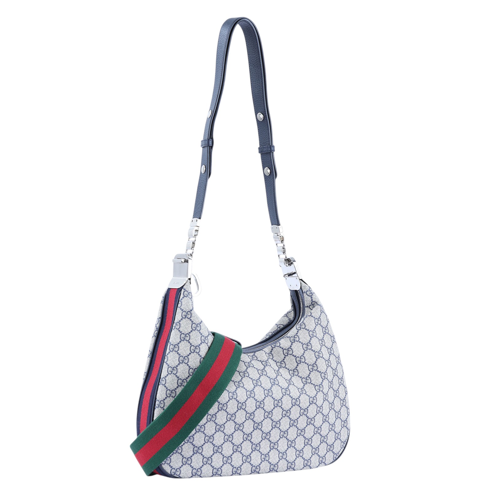 古馳 GUCCI Attache 肩背包 702823 深藍GG紋ATTACHE 防塵袋/背帶
