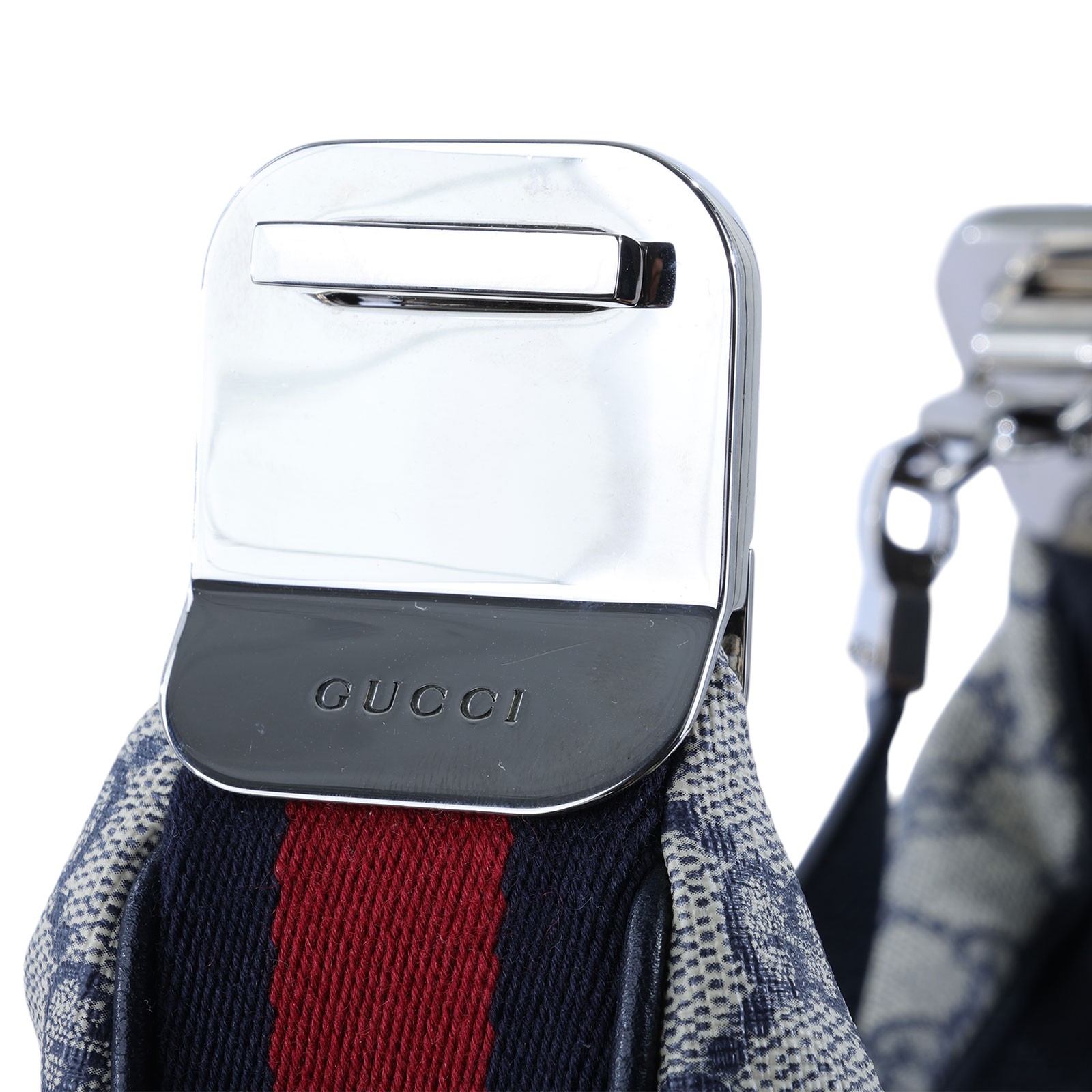 古馳 GUCCI Attache 肩背包 702823 深藍GG紋ATTACHE 防塵袋/背帶