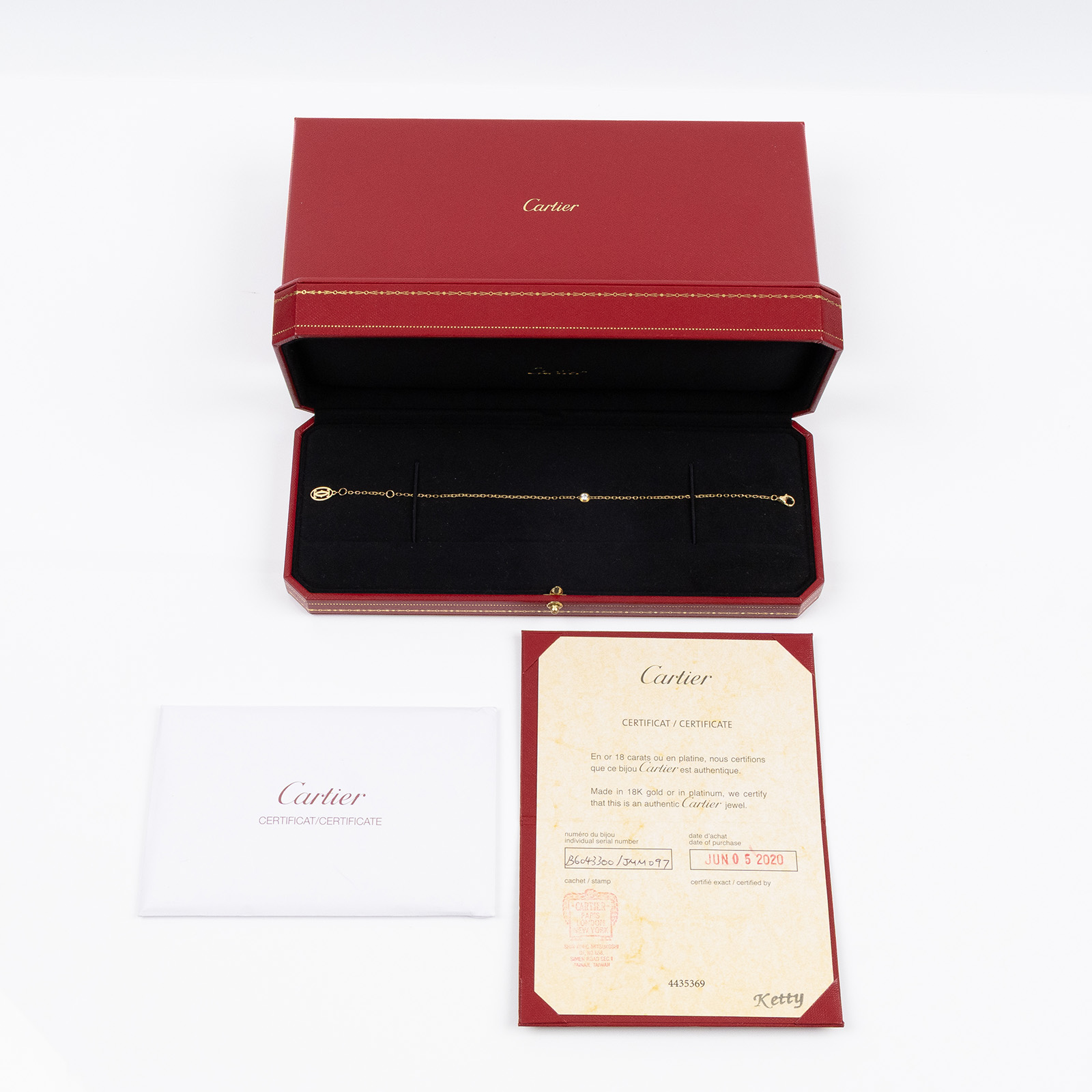 卡地亞 CARTIER Juste un Clou 手環 小型款 B6065814 YG 0.09ct D Amour 手鏈 原廠盒子/保書