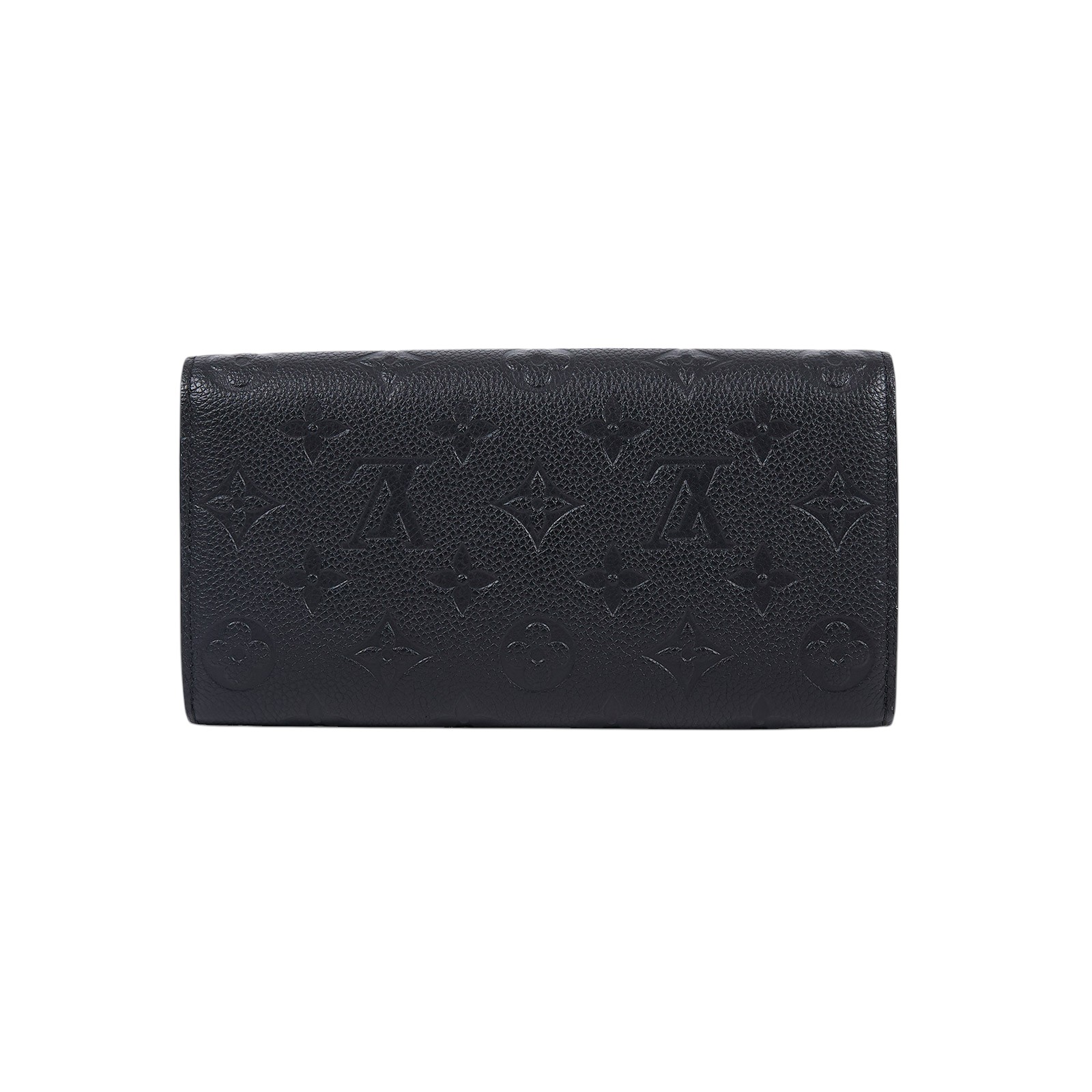 路易威登 LOUIS VUITTON Sarah 錢包 壓花牛皮 黑色 M82257 晶片款 黑SARAH長夾 原廠盒子/防塵袋