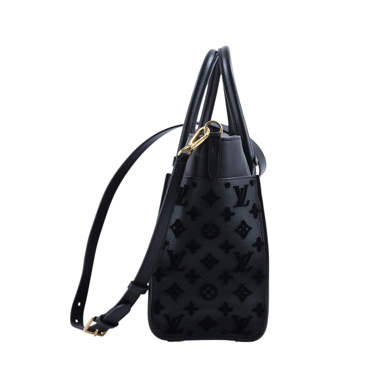 路易威登 LOUIS VUITTON On My Side MM 肩背 托特包 黑色 M53826 晶片款 黑金On My Side MM STARP/防塵袋