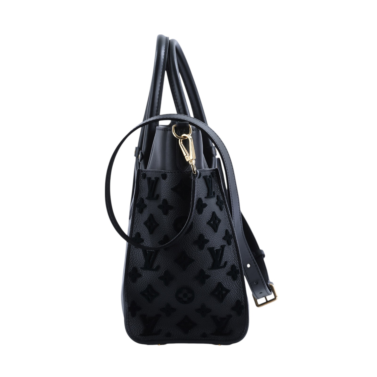 路易威登 LOUIS VUITTON On My Side MM 肩背 托特包 黑色 M53826 晶片款 黑金On My Side MM STARP/防塵袋