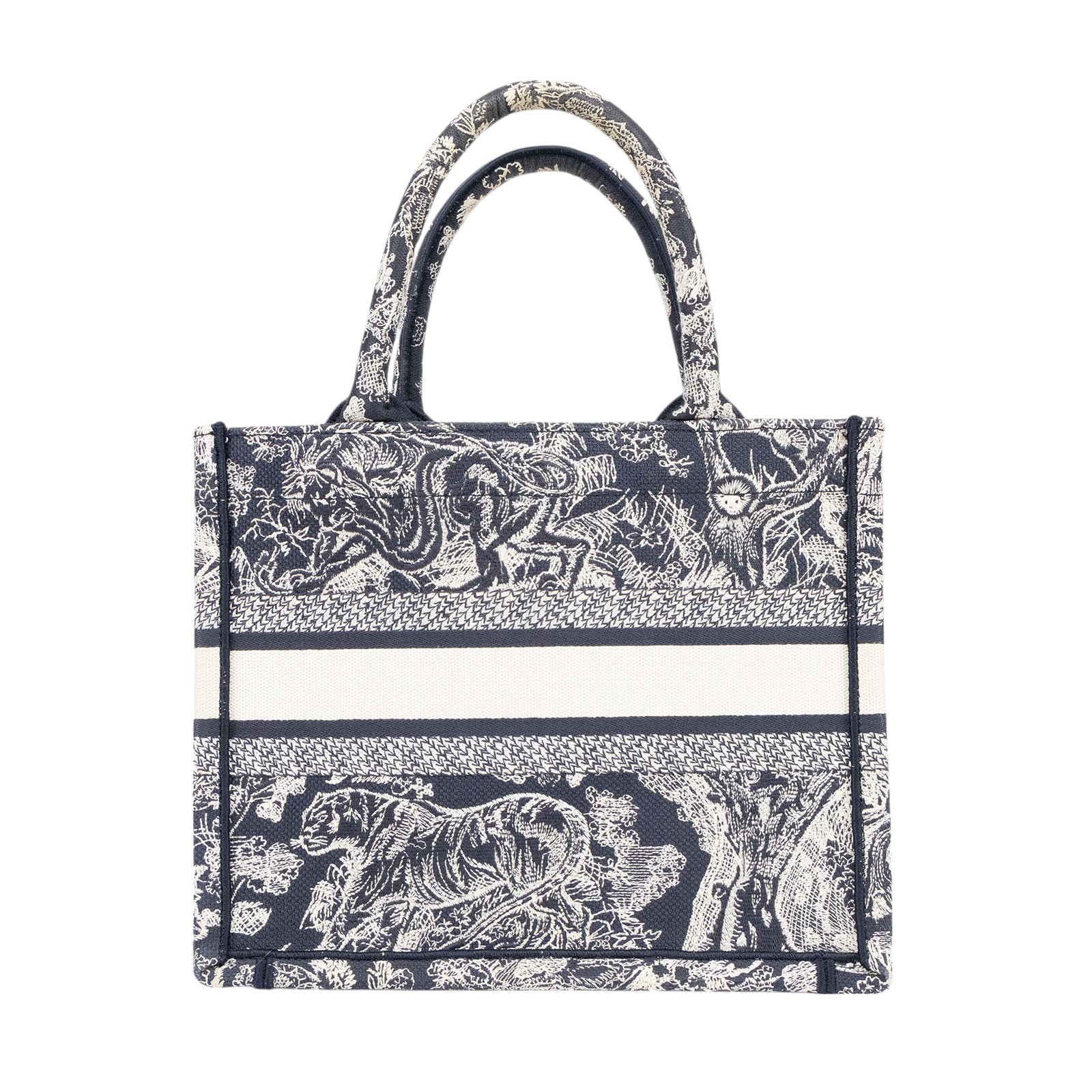 迪奧 CHRISTIAN DIOR Book Tote 小型 托特包 藍色 白色 M1265ZRGO 動物園BOOK TOTE SMALL 無附屬品