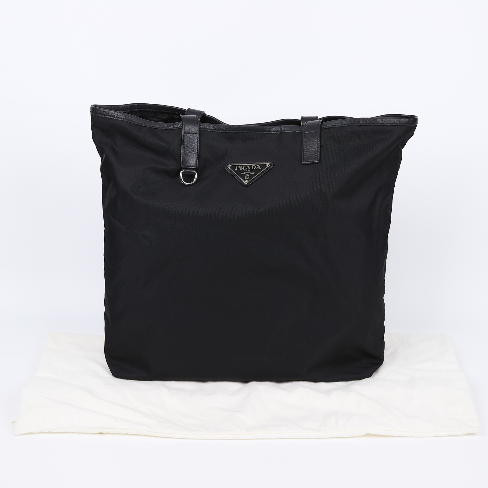 普拉達 PRADA Tessuto city 托特包  黑尼龍托特包 防塵袋