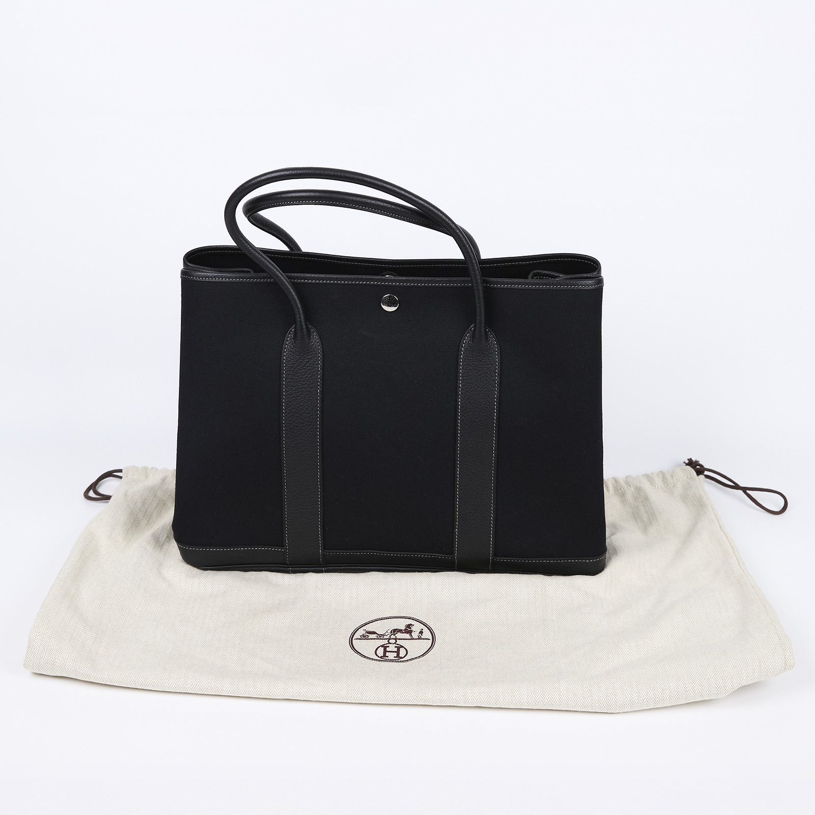 愛馬仕 Hermès Garden Party 花園派對包 36 GP36 VP口L 口L刻黑帆布GP36 防塵袋