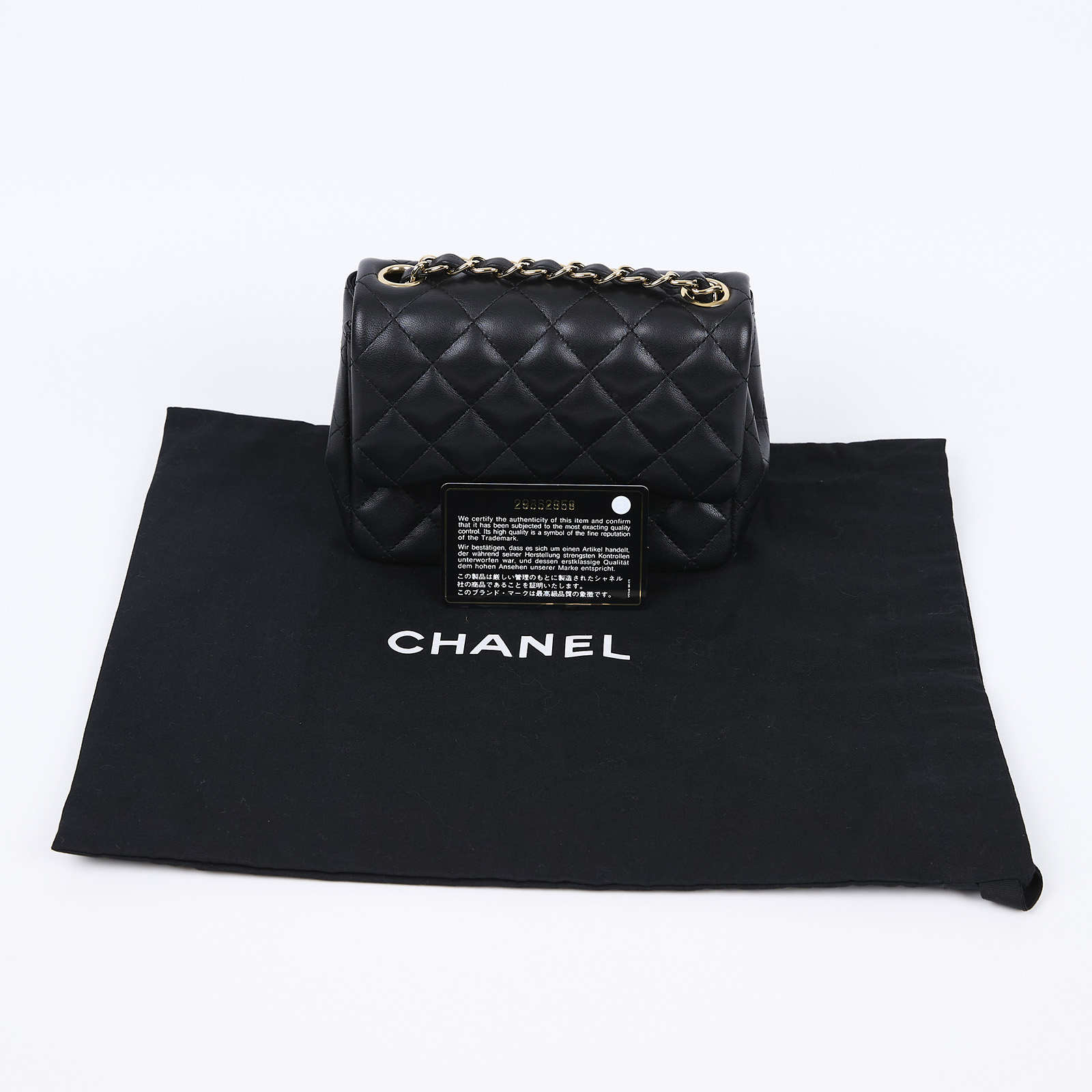 香奈兒 CHANEL CF 方形 迷你 口蓋包 A35200 29開黑金羊方胖 保證卡/防塵袋