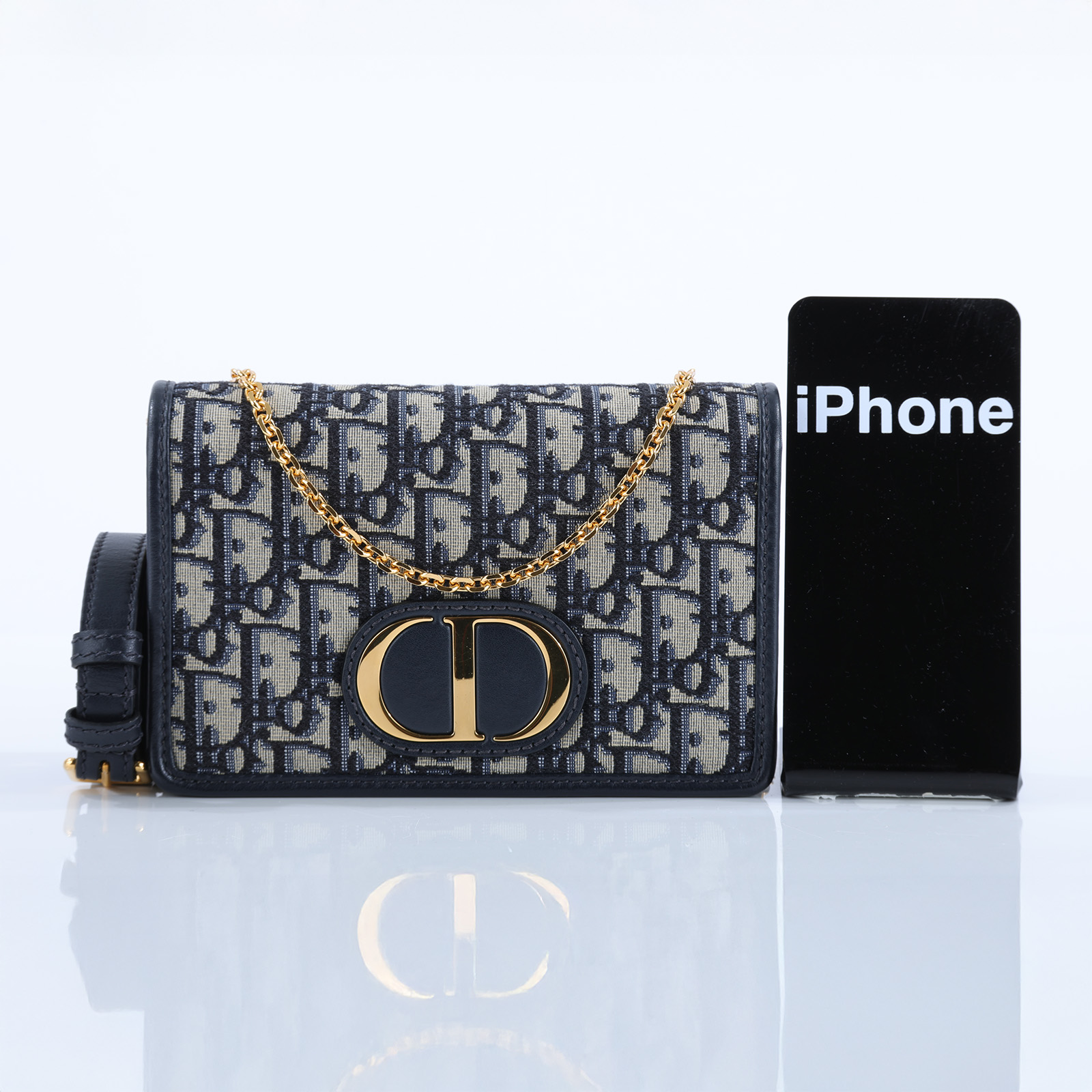 迪奧 CHRISTIAN DIOR Lady Dior My 帆布 鍊條 肩背 手拿包 S2086UTZQ  STARP2/防塵袋/原廠盒子/購買證明正本