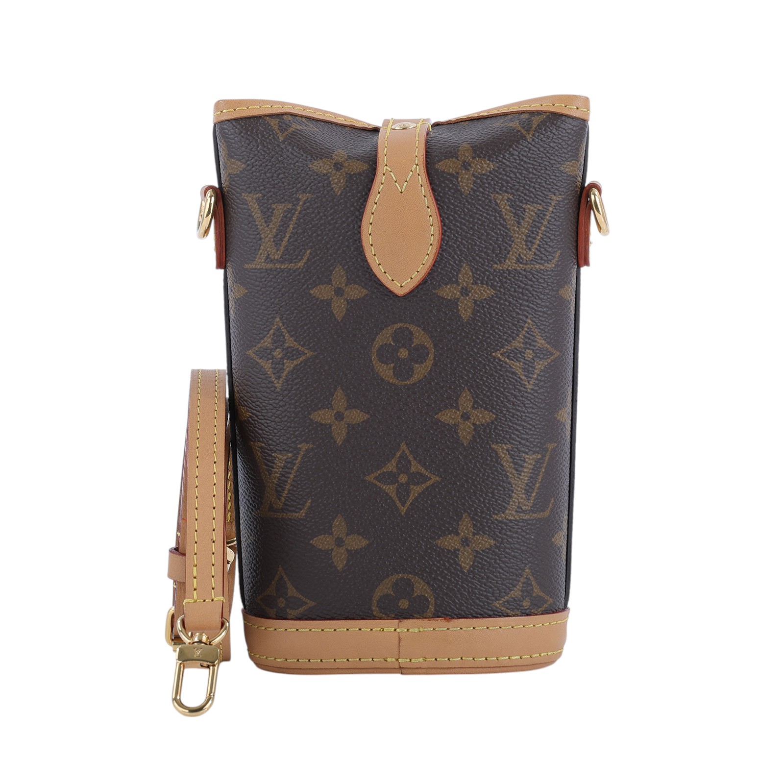 路易威登 LOUIS VUITTON Fold Me Pouch 隨身包 薯條包 M80874 晶片款 原花FOLD ME 原廠盒子/防塵袋/背帶