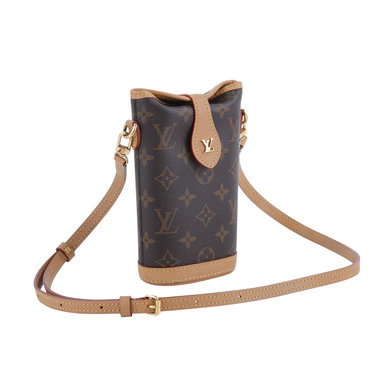 路易威登 LOUIS VUITTON Fold Me Pouch 隨身包 薯條包 M80874 晶片款 原花FOLD ME 原廠盒子/防塵袋/背帶